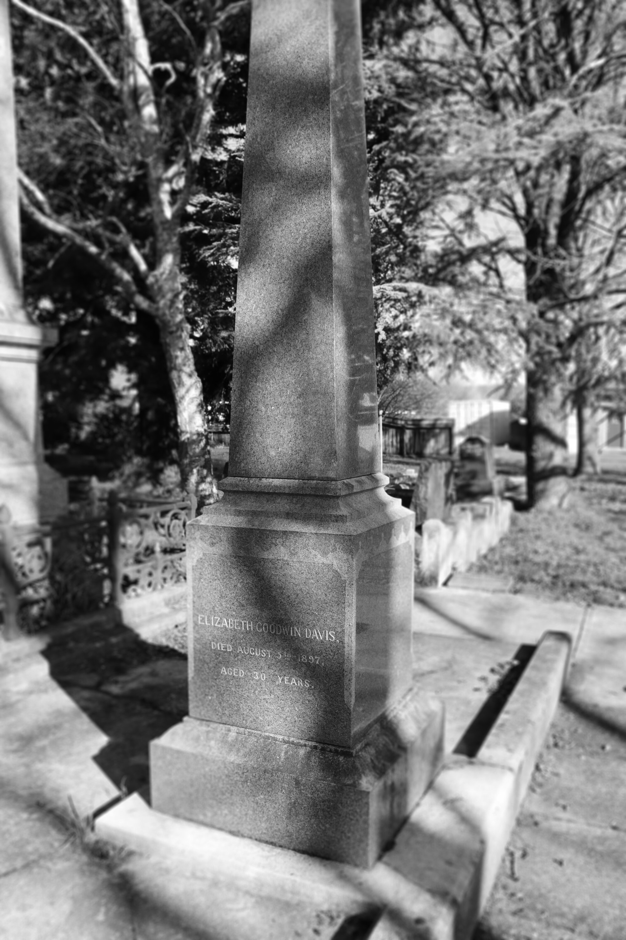 Grave of Elizabeth Goodwin Davis; St John's Anglican Church; Trentham