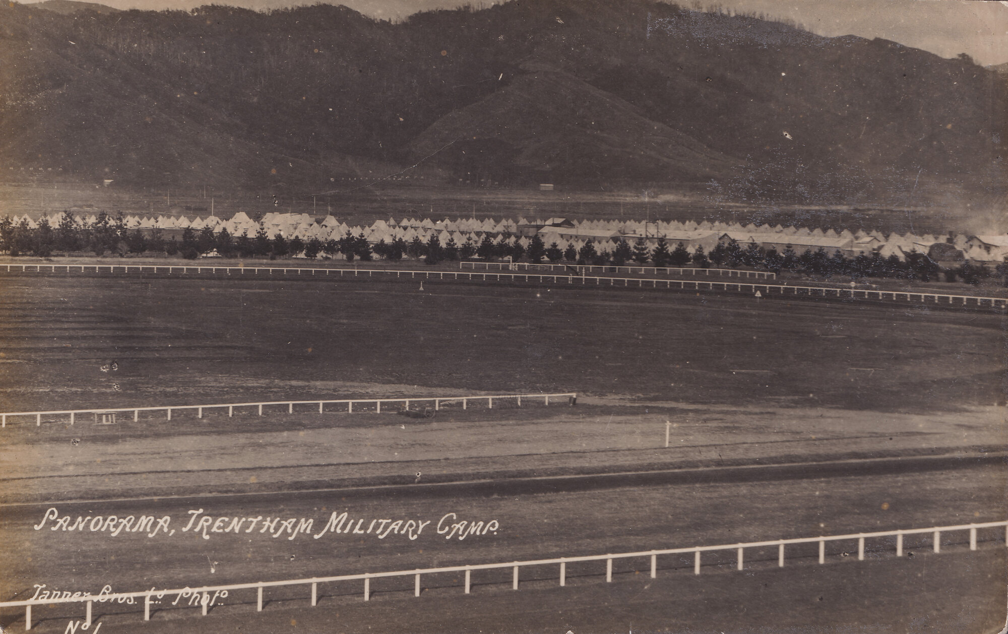 Panorama of Trentham Military Camp; No date