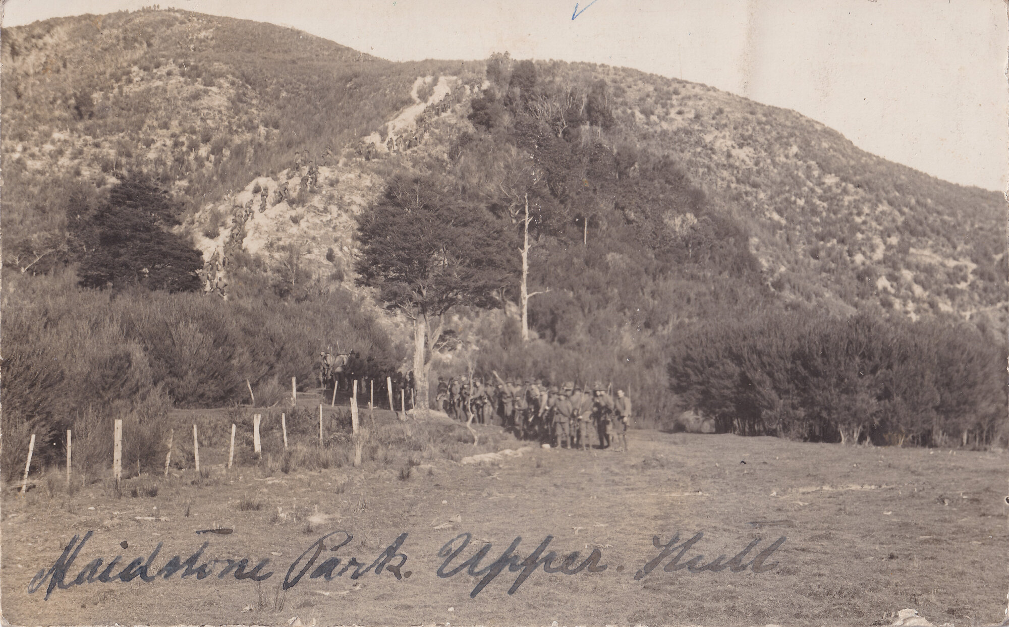 Soldiers at Maidstone Park; August 1915