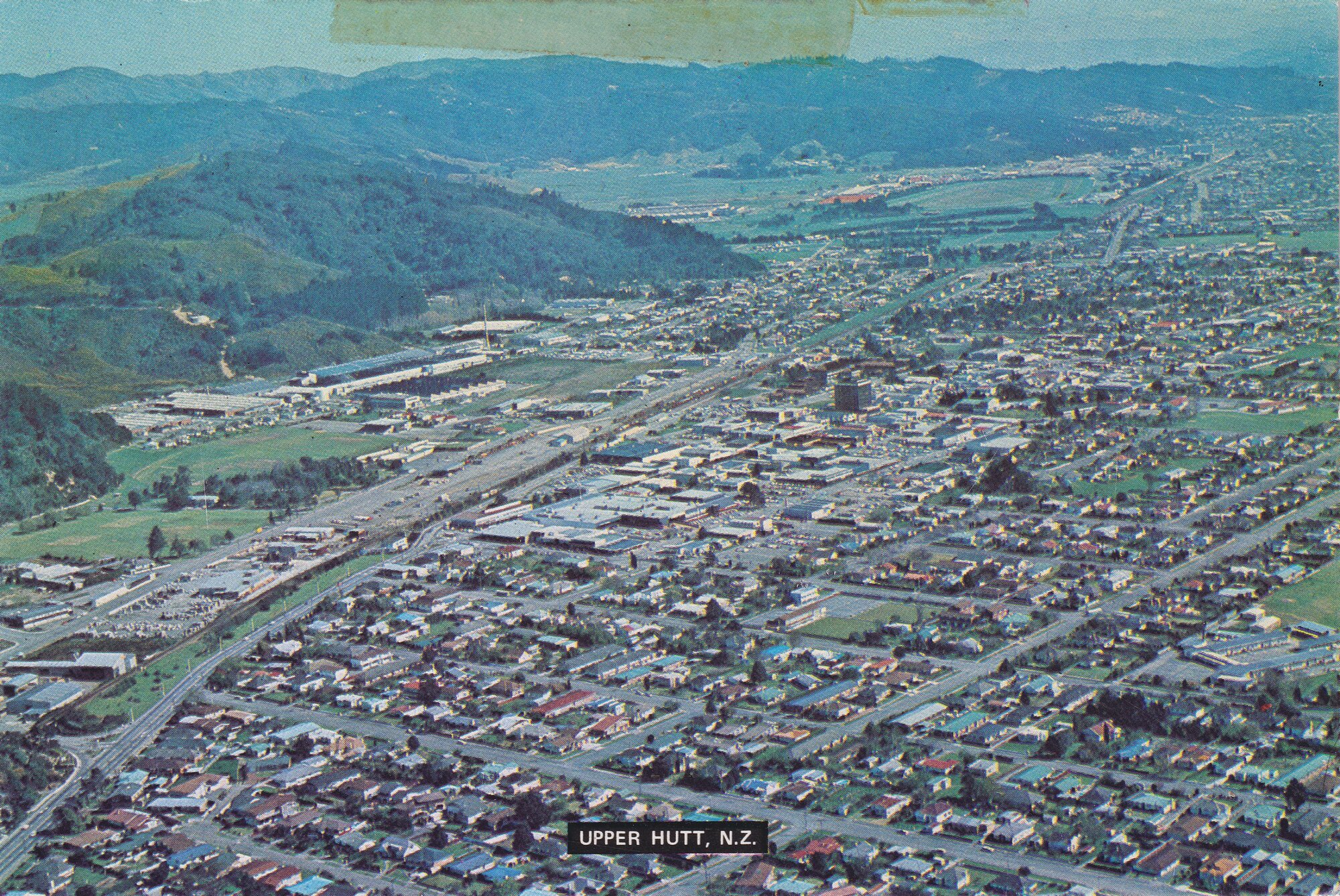 Aerial Postcard of Upper Hutt; ca. early 1990s