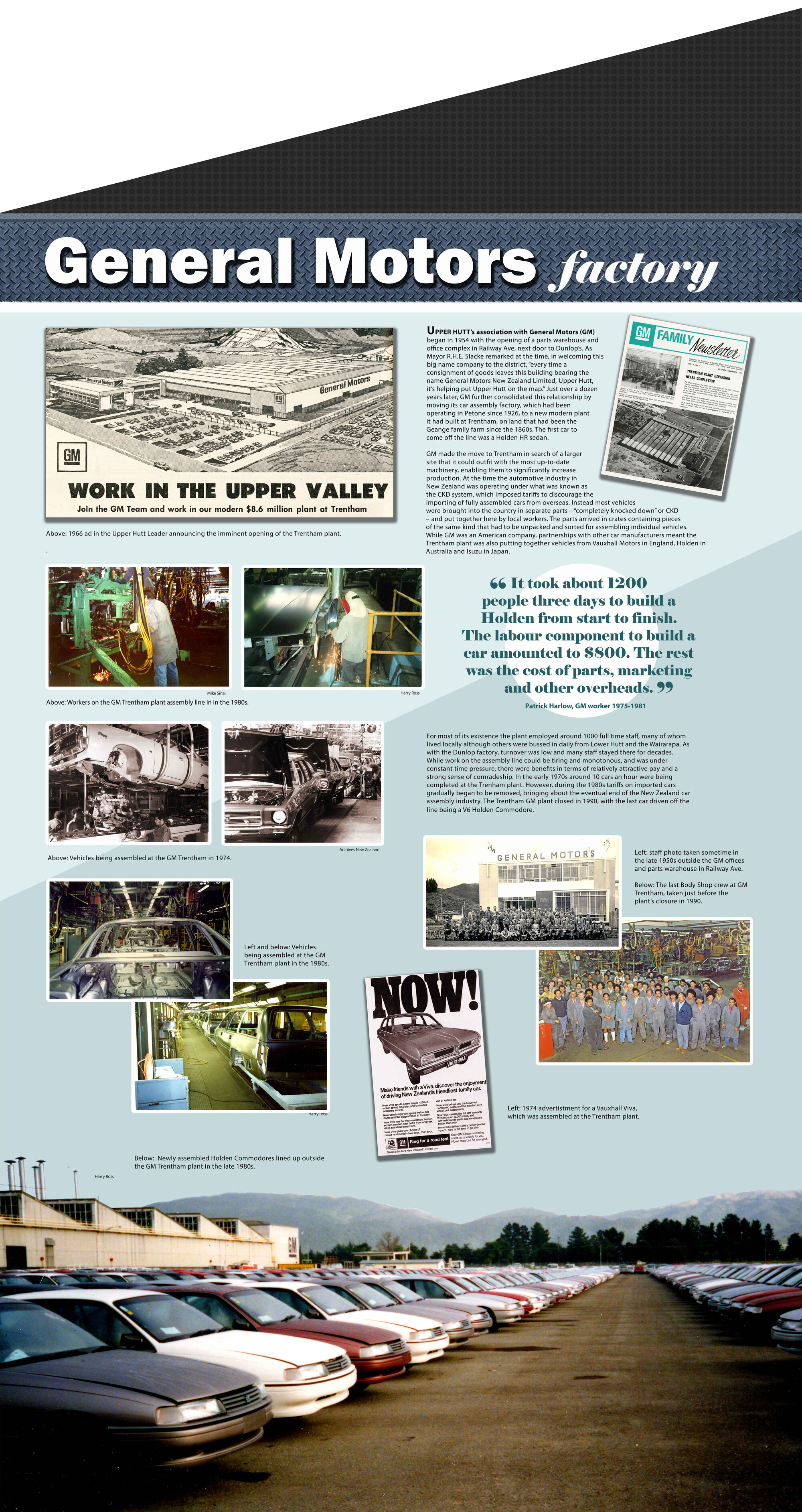 Upper Hutt: City of Industry Exhibition; General Motors Panel; 2024