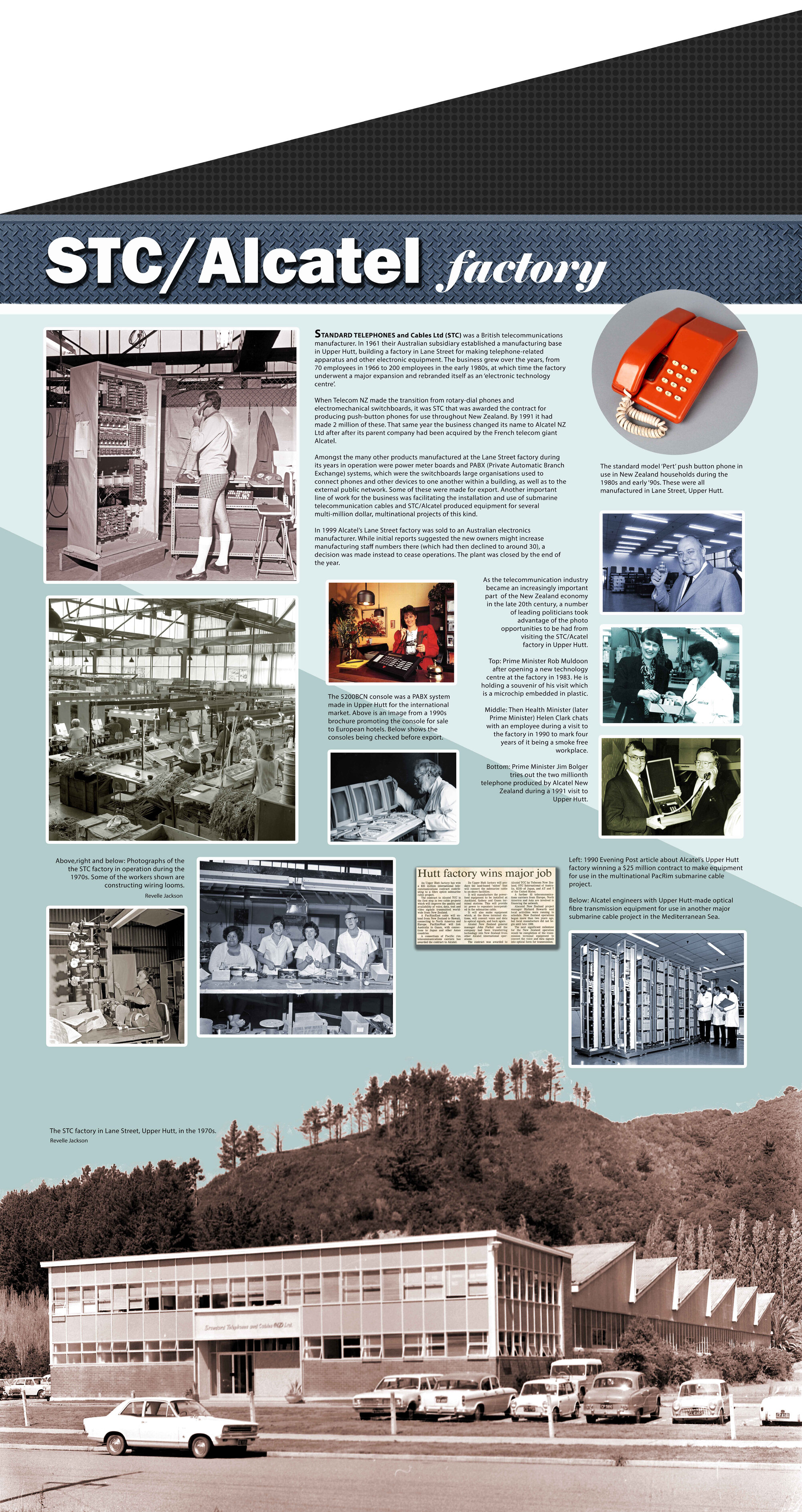Upper Hutt: City of Industry Exhibition; STC/ Alcatel Panel; 2024