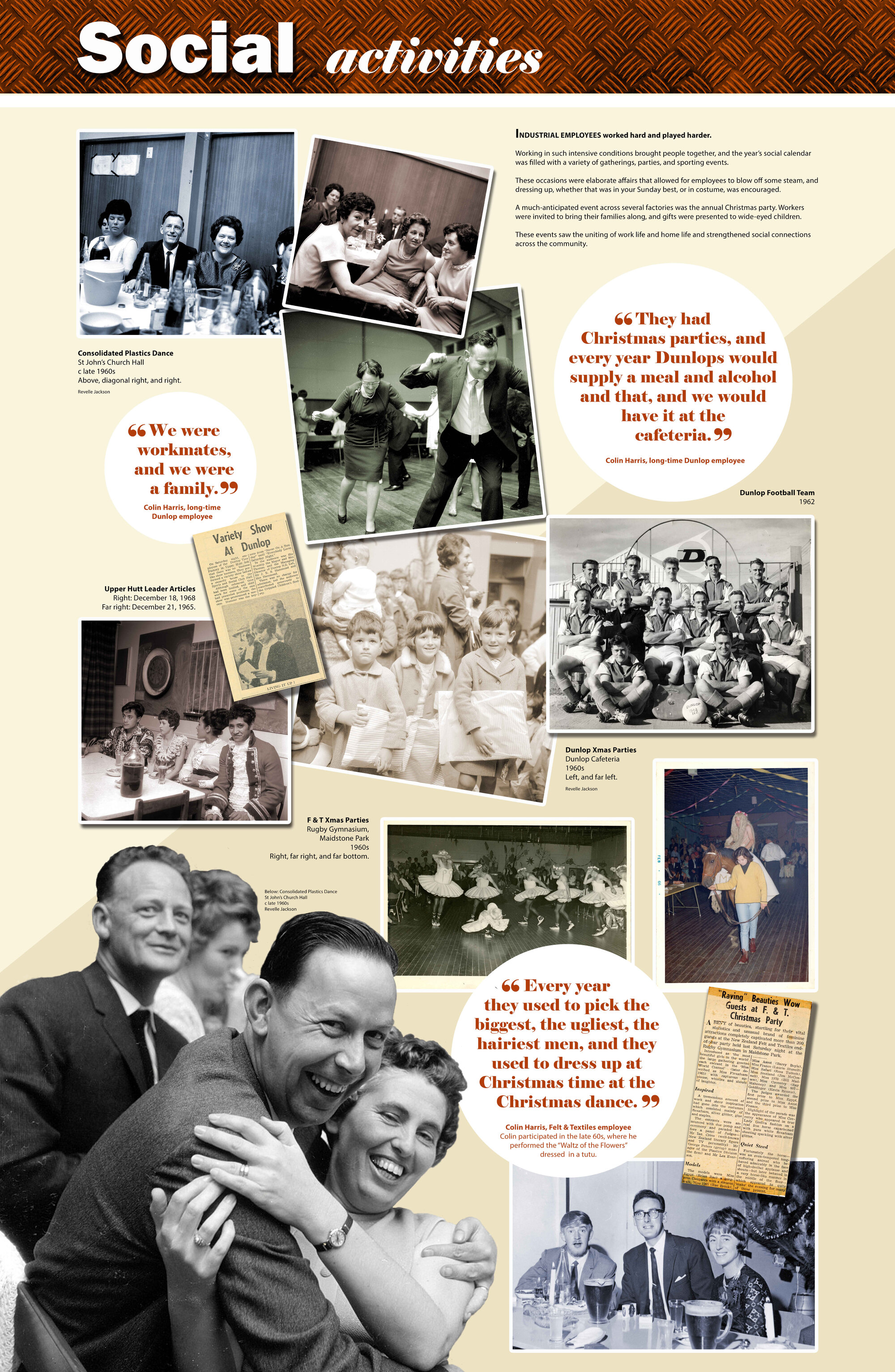 Upper Hutt: City of Industry Exhibition; Social Activities Panel 1; 2024