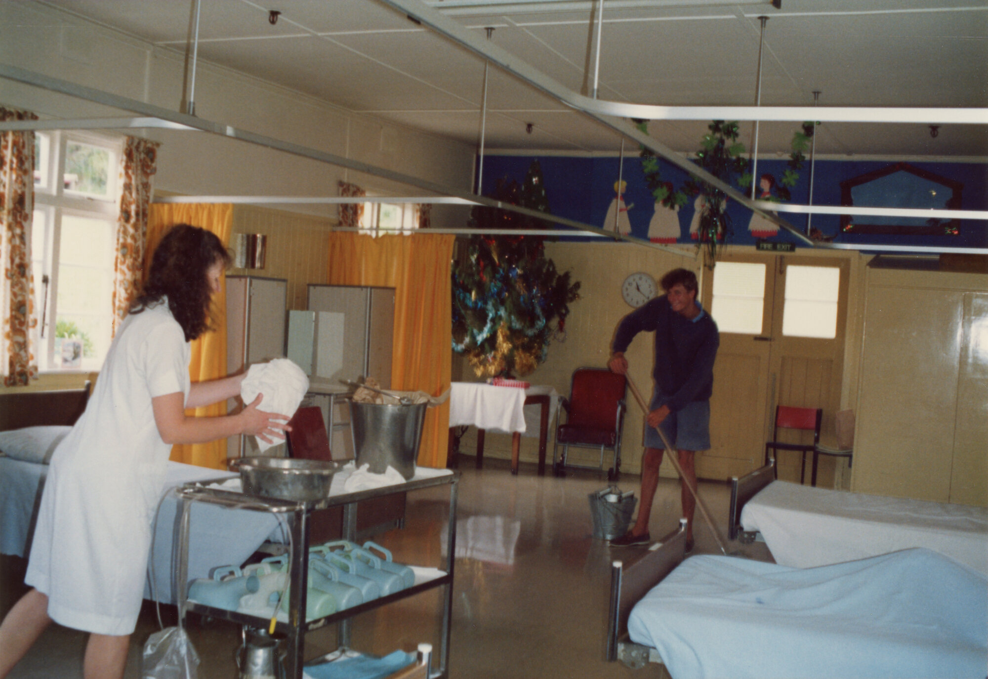 Silverstream Hospital; Cleaning a Ward; 1988