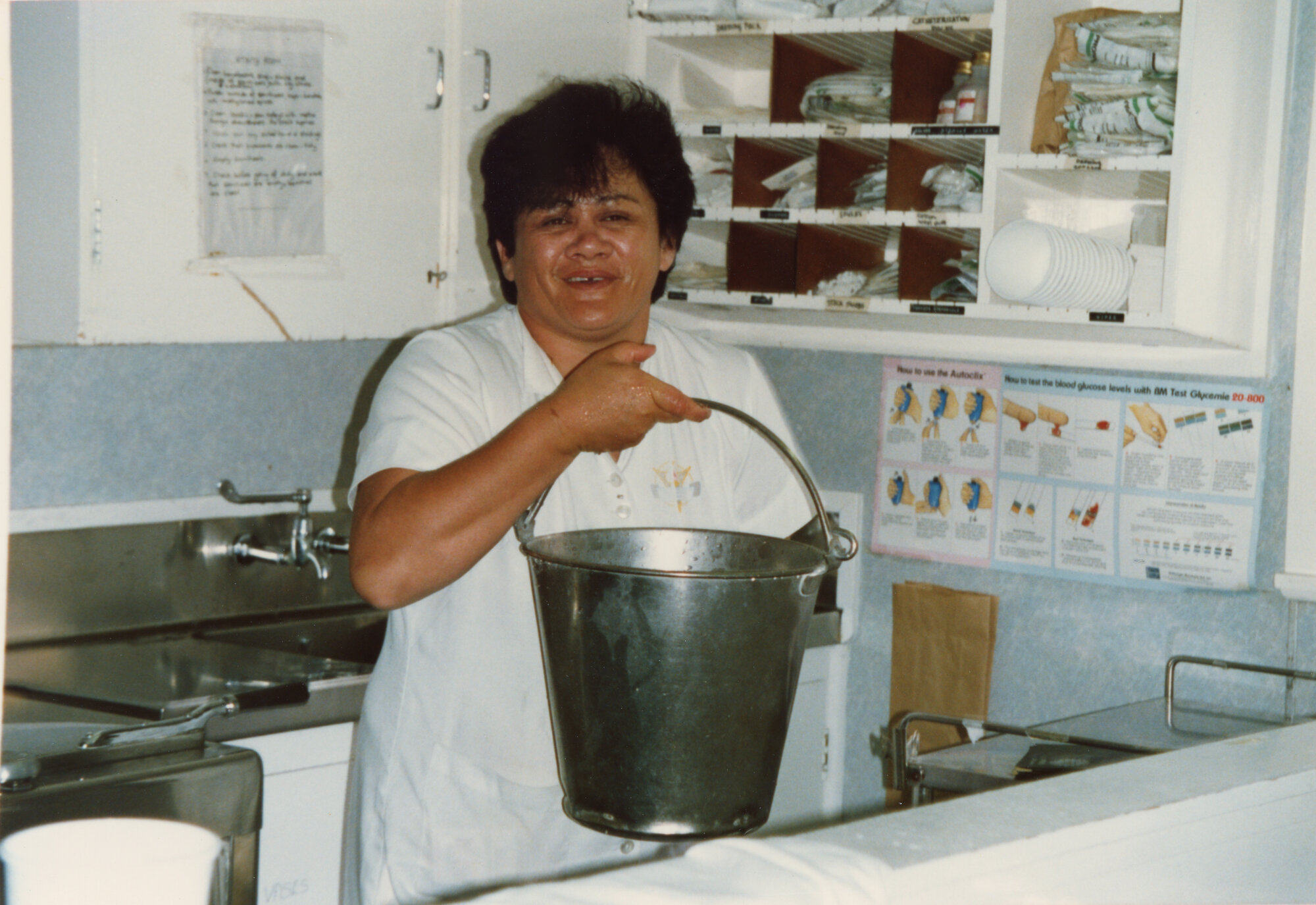Silverstream Hospital; Nurse Holding a Bucket; 1988