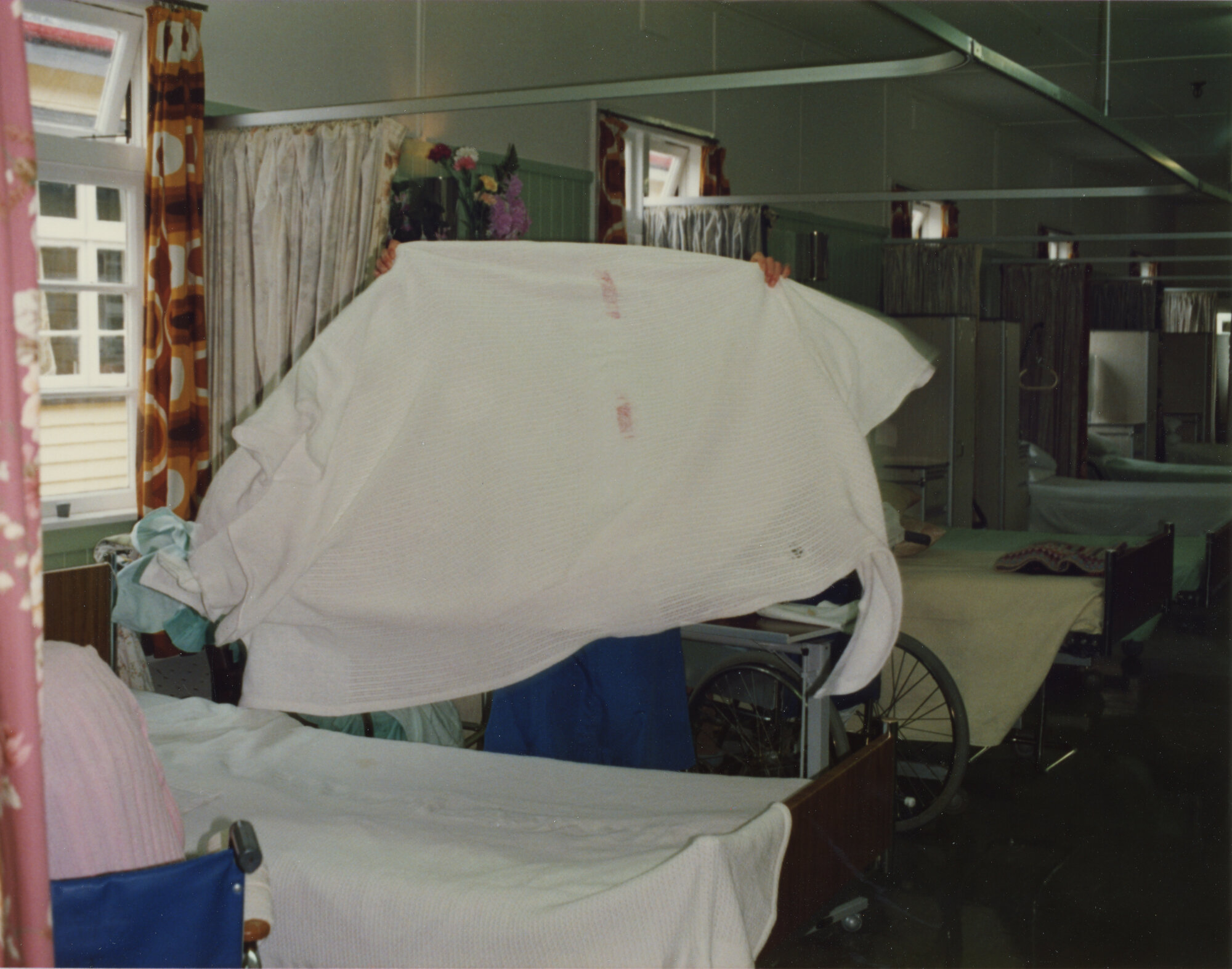 Silverstream Hospital; Nurse Making a Bed; ca. 1989
