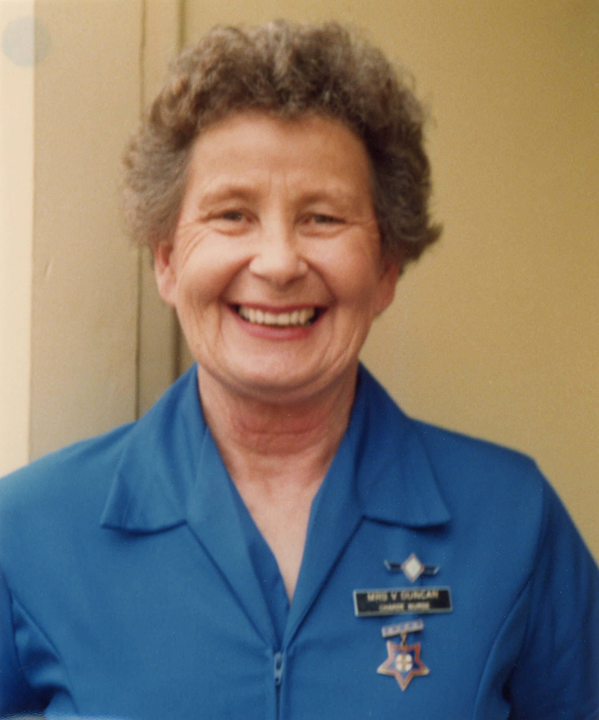 Silverstream Hospital; Charge Nurse V. Duncan; ca. 1989