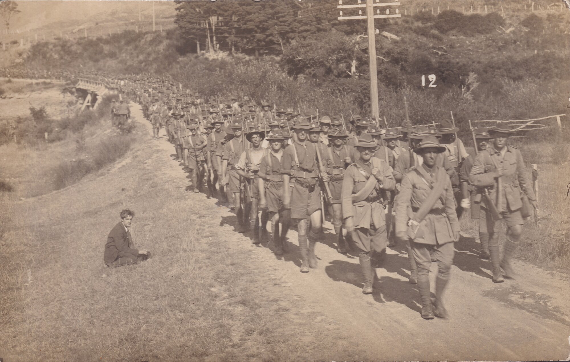 Soldiers Marching Over the Rimutakas; ca. 1915-1918