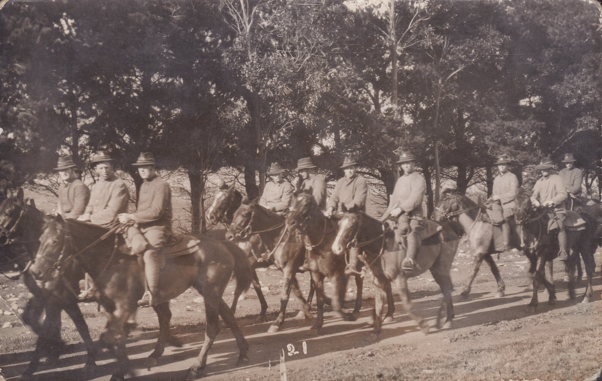 Soldiers Riding Over the Rimutakas; ca. 1915-1918