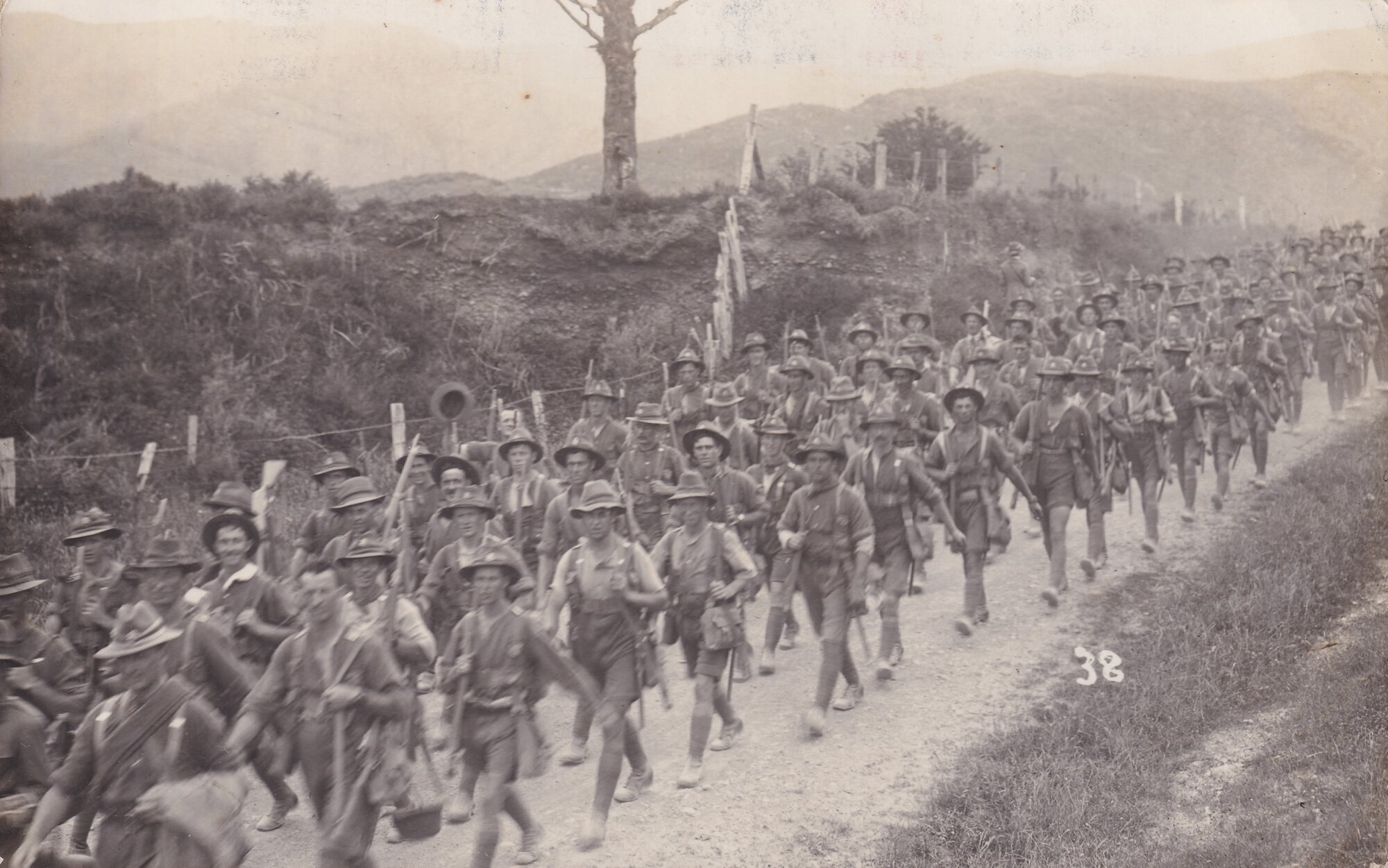 Soldiers Marching Over the Rimutakas; ca. 1915-1918