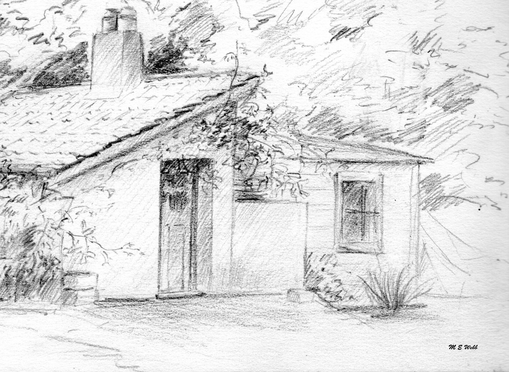 Marguerite Webb; House Sketch; Date unknown