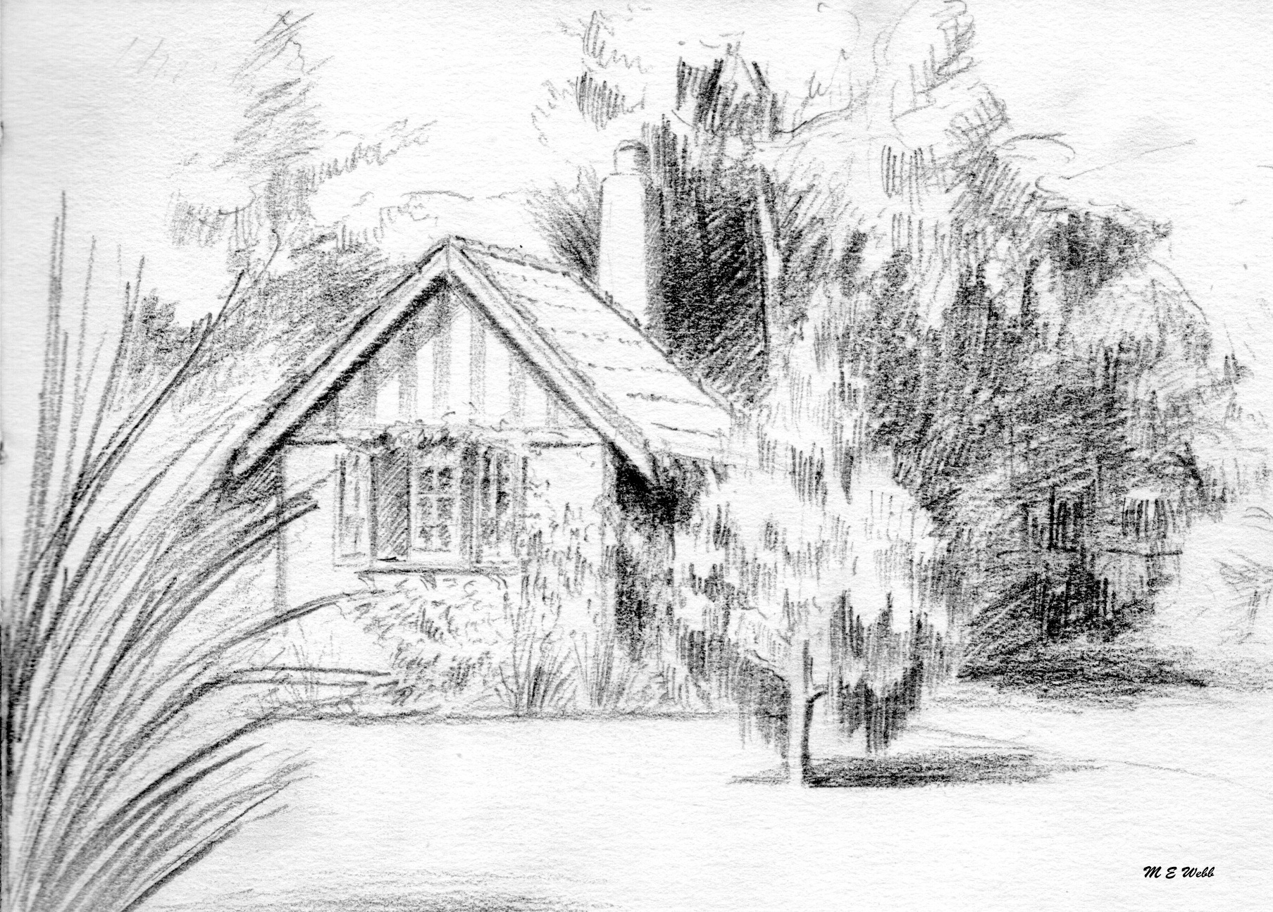 Marguerite Webb; Cottage Sketch; Date unknown