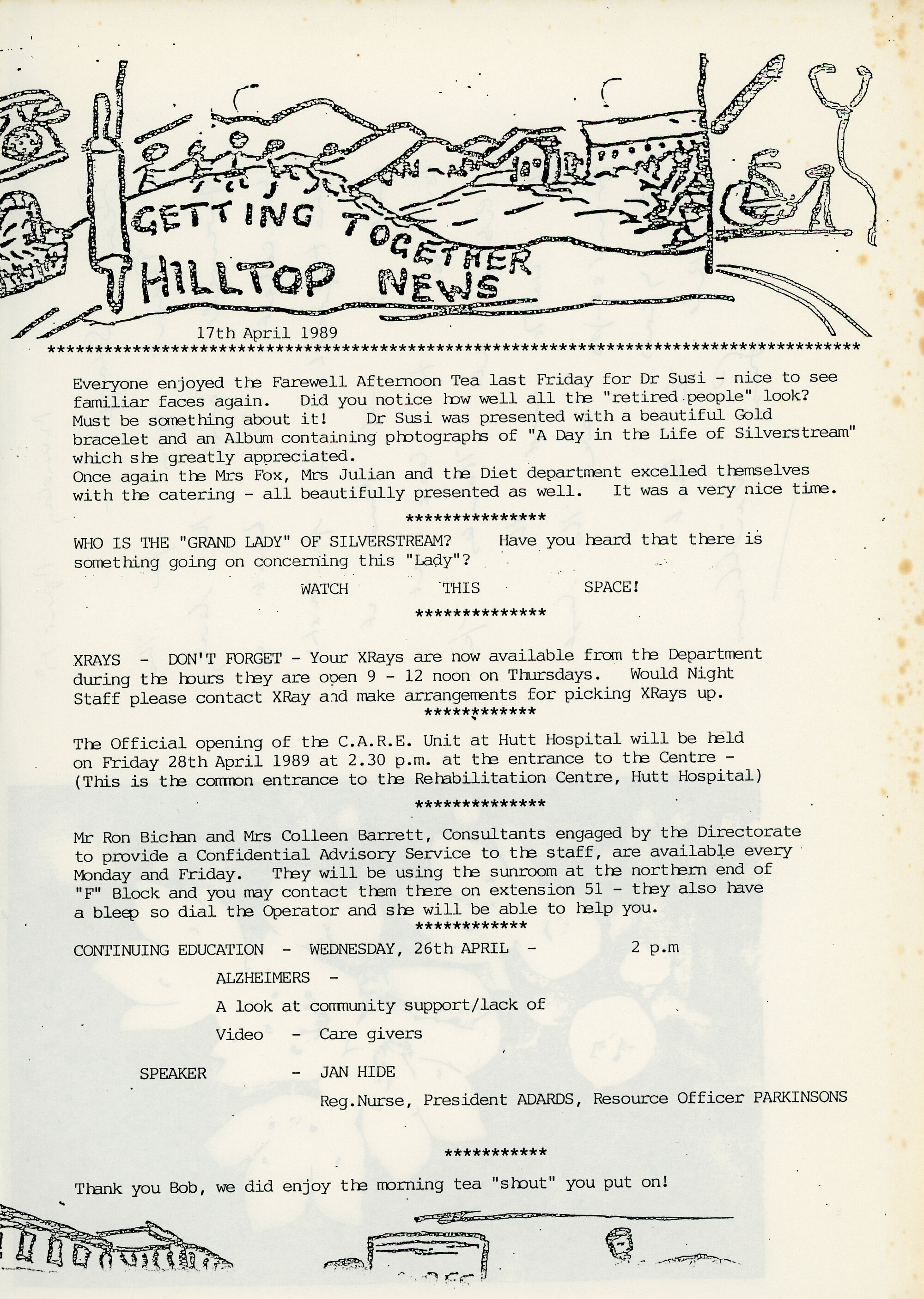 Getting Together: Hilltop News; 17 April 1989