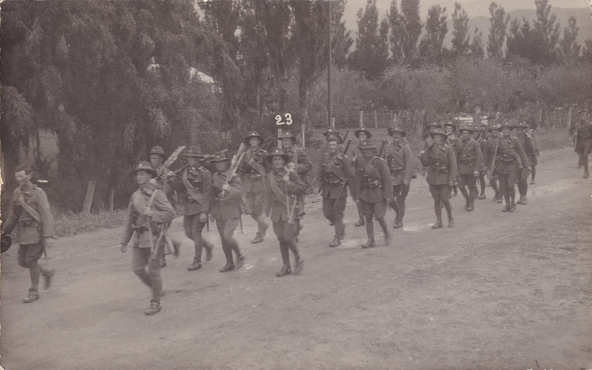 Soldiers Marching Over the Rimutakas; ca. 1915-1918