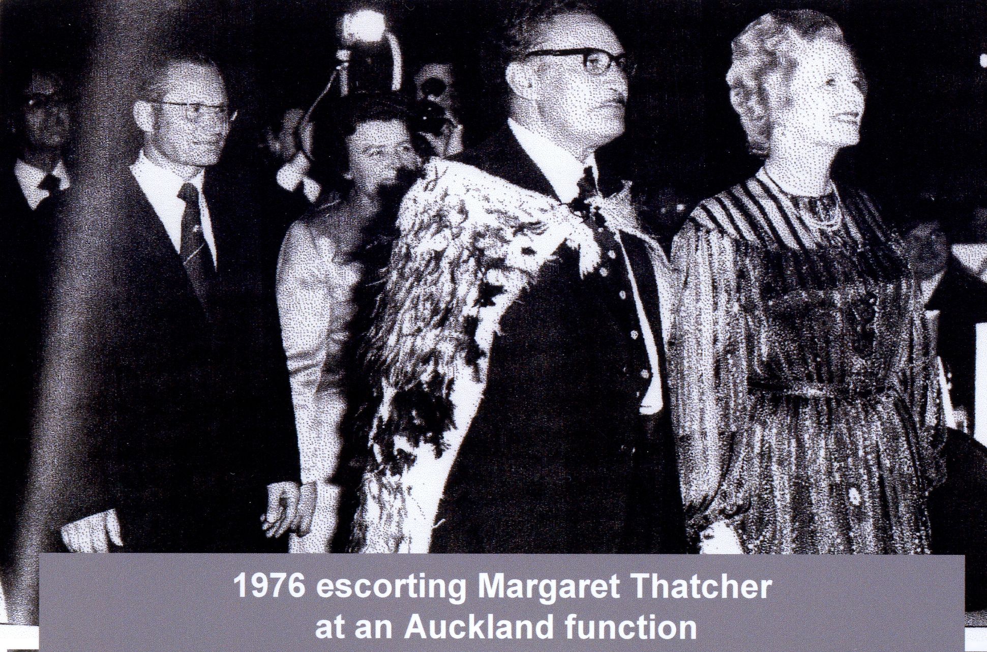 Sir George Chapman; Escorting Margaret Thatcher; 1976