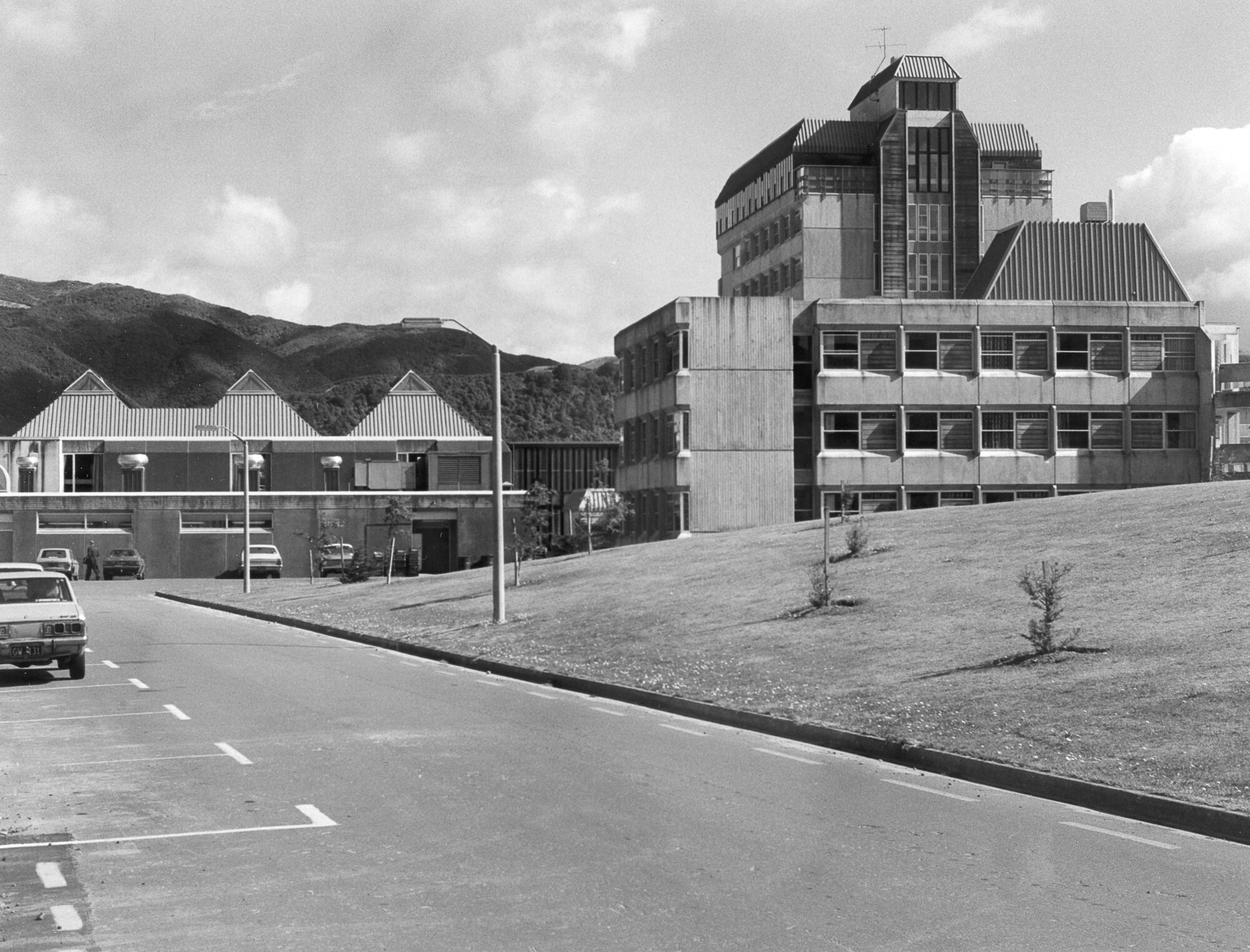 Central Institute of Technology buildings; view from rear, looking north-west.