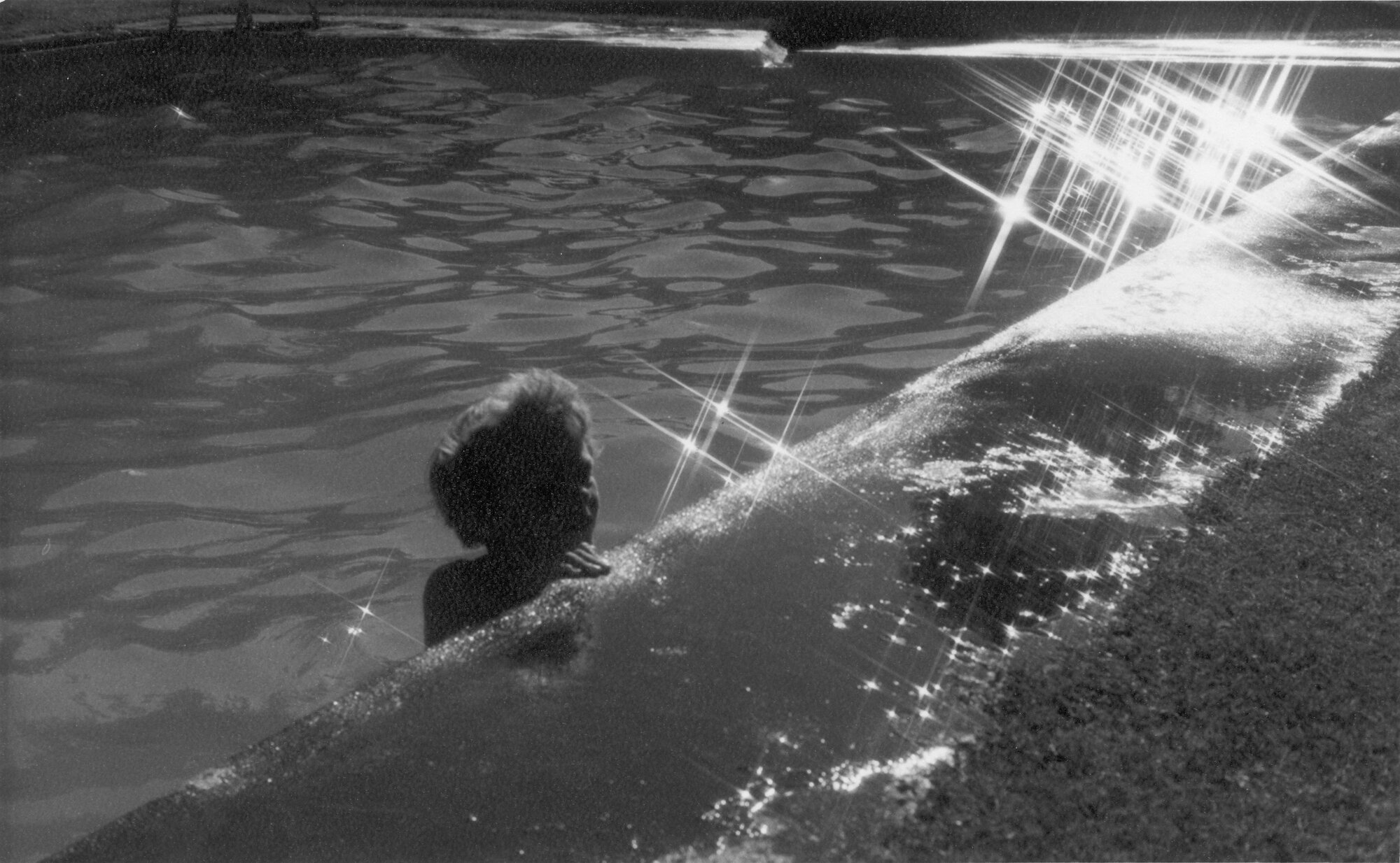 Rebecca McLellan (?) in swimming pool.