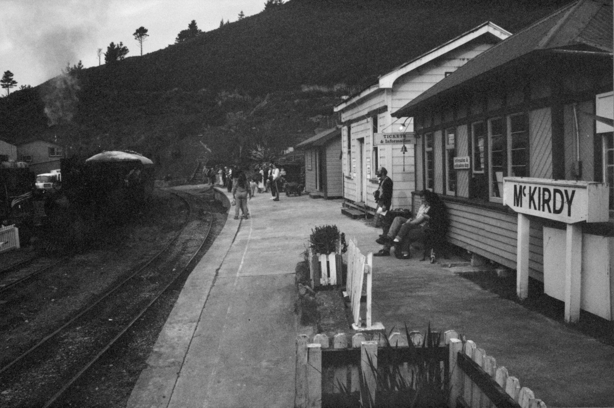Silver Stream Railway; McKirdy Station and train.