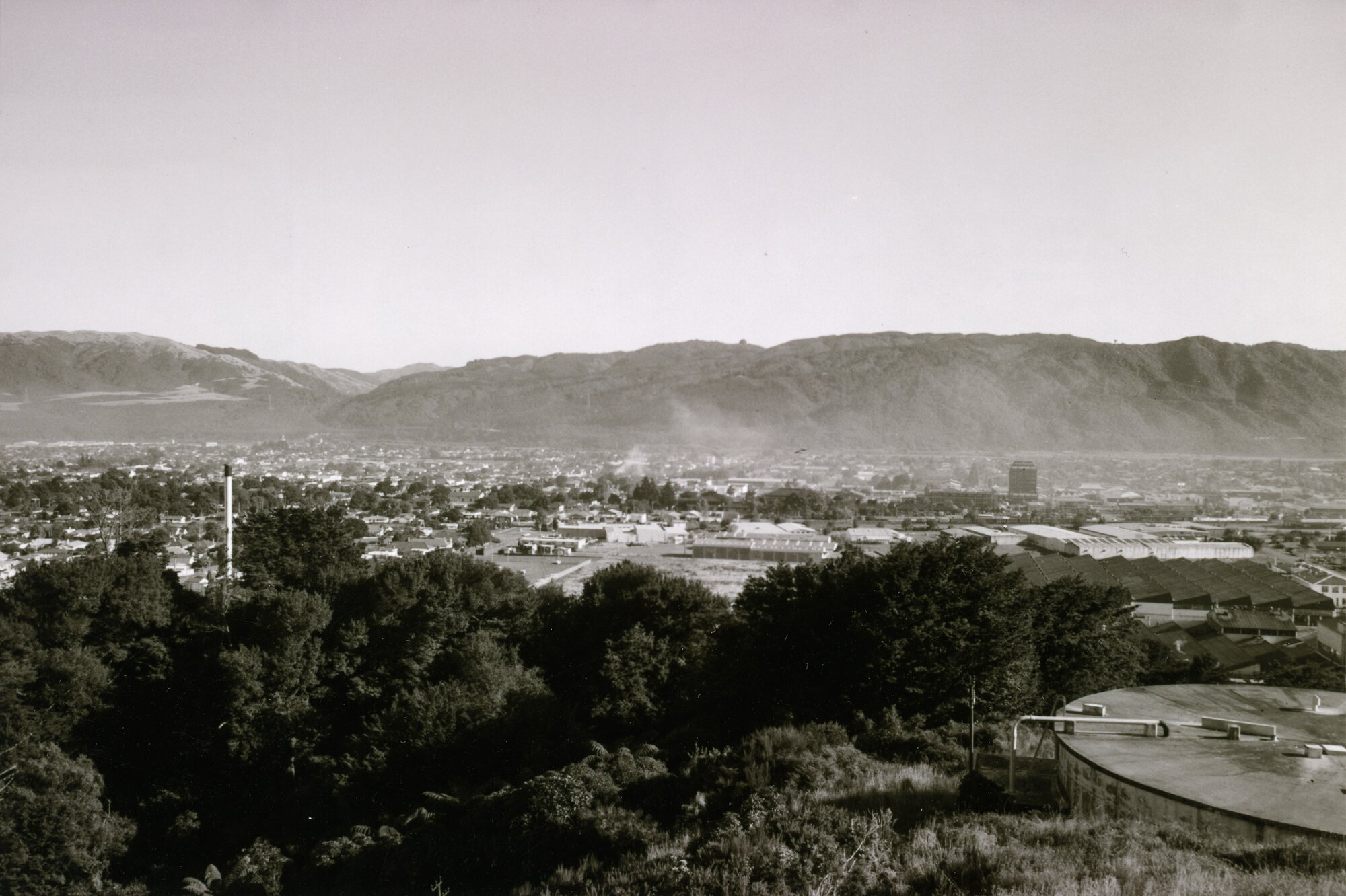 Upper Hutt; looking north-west from Wallaceville Hill Road.