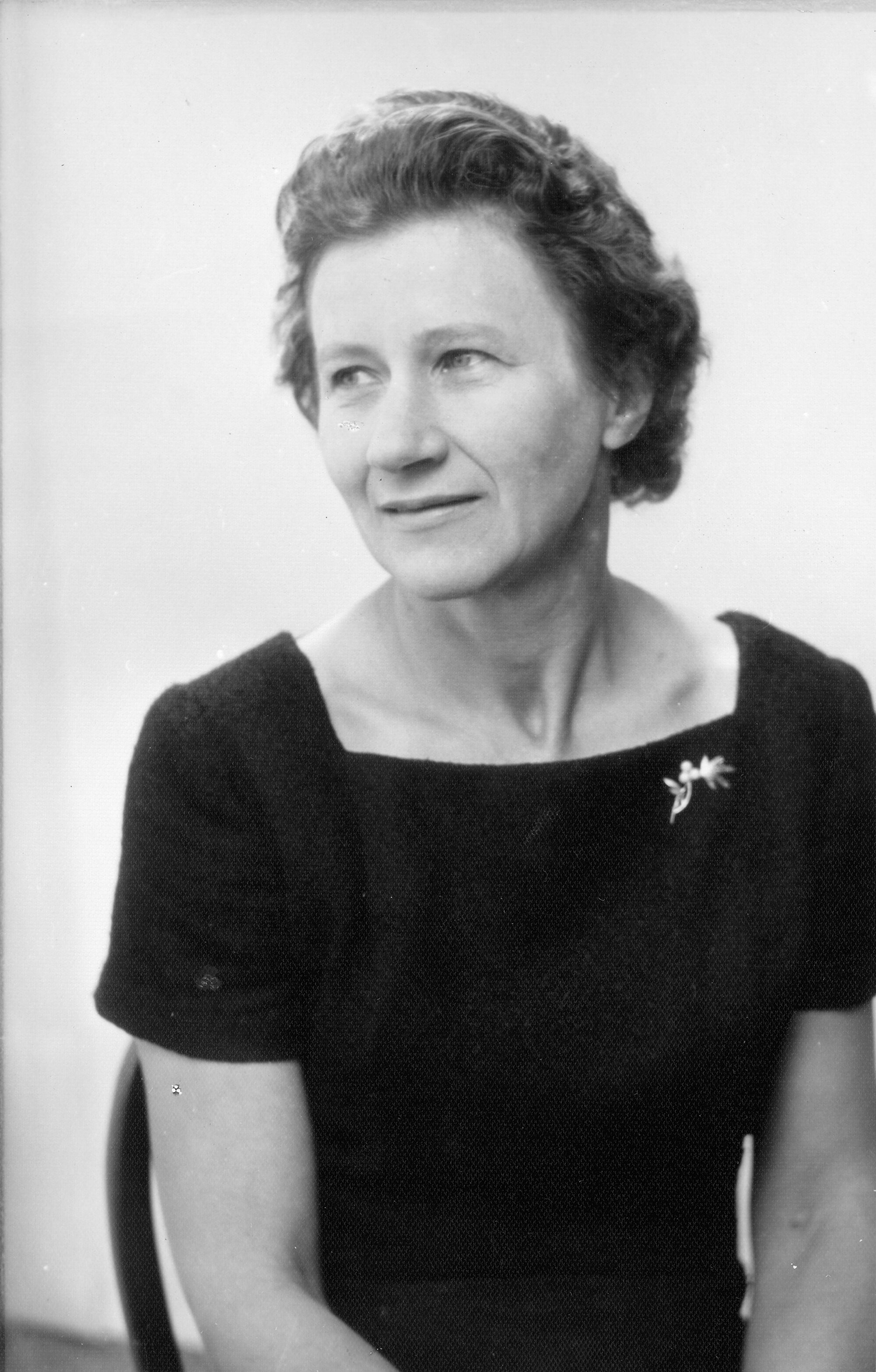 Hazelwoods; staff member Mrs Barbara Conner, wools.