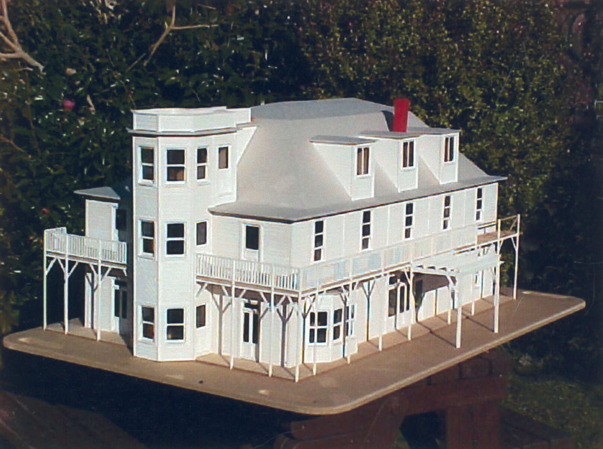Scale model building; 'Bonnie Glen', or 'McCurdy's Castle'; view 1.