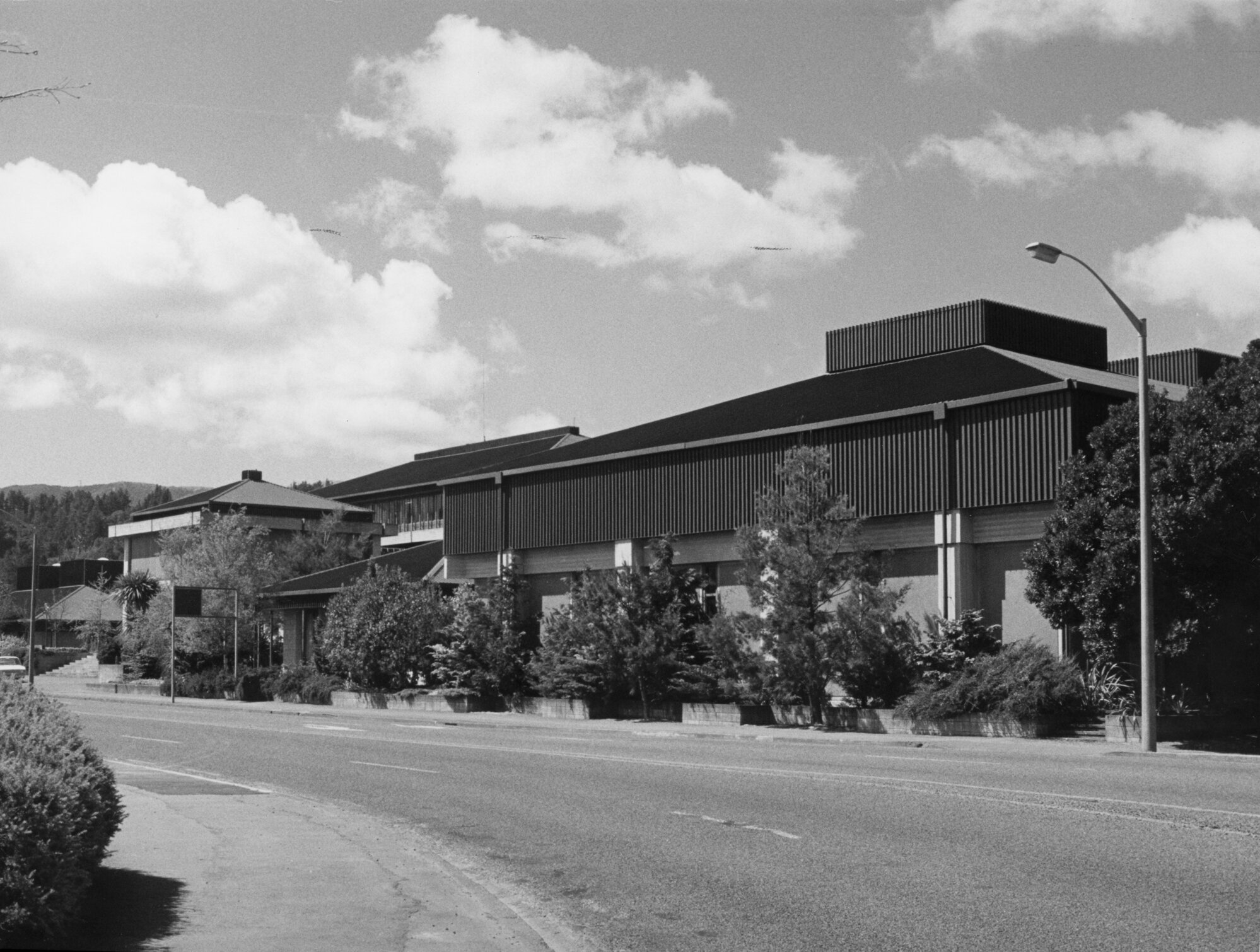 Municipal buildings, Fergusson Drive, looking south-east.