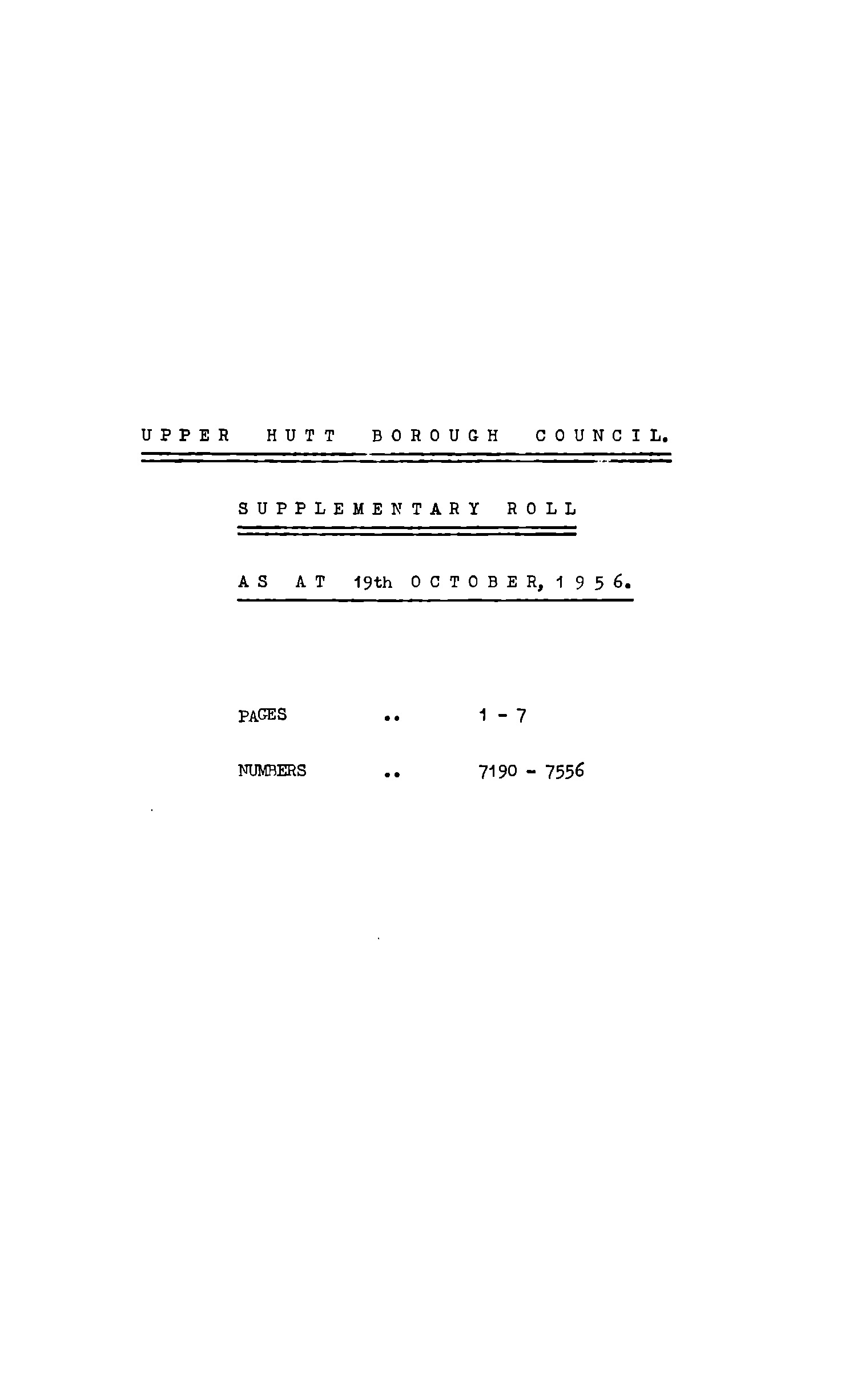 1956 Upper Hutt Borough Council Supplementary Roll [65]