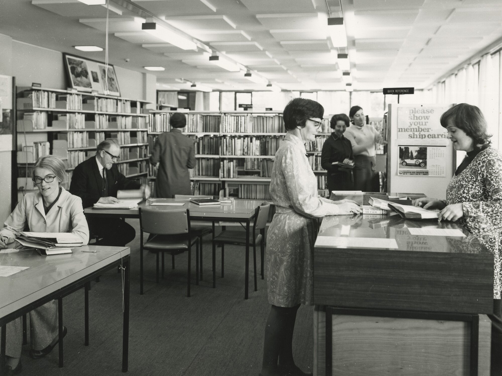 Library 3, administration building; interior, west end. | Upper Hutt ...