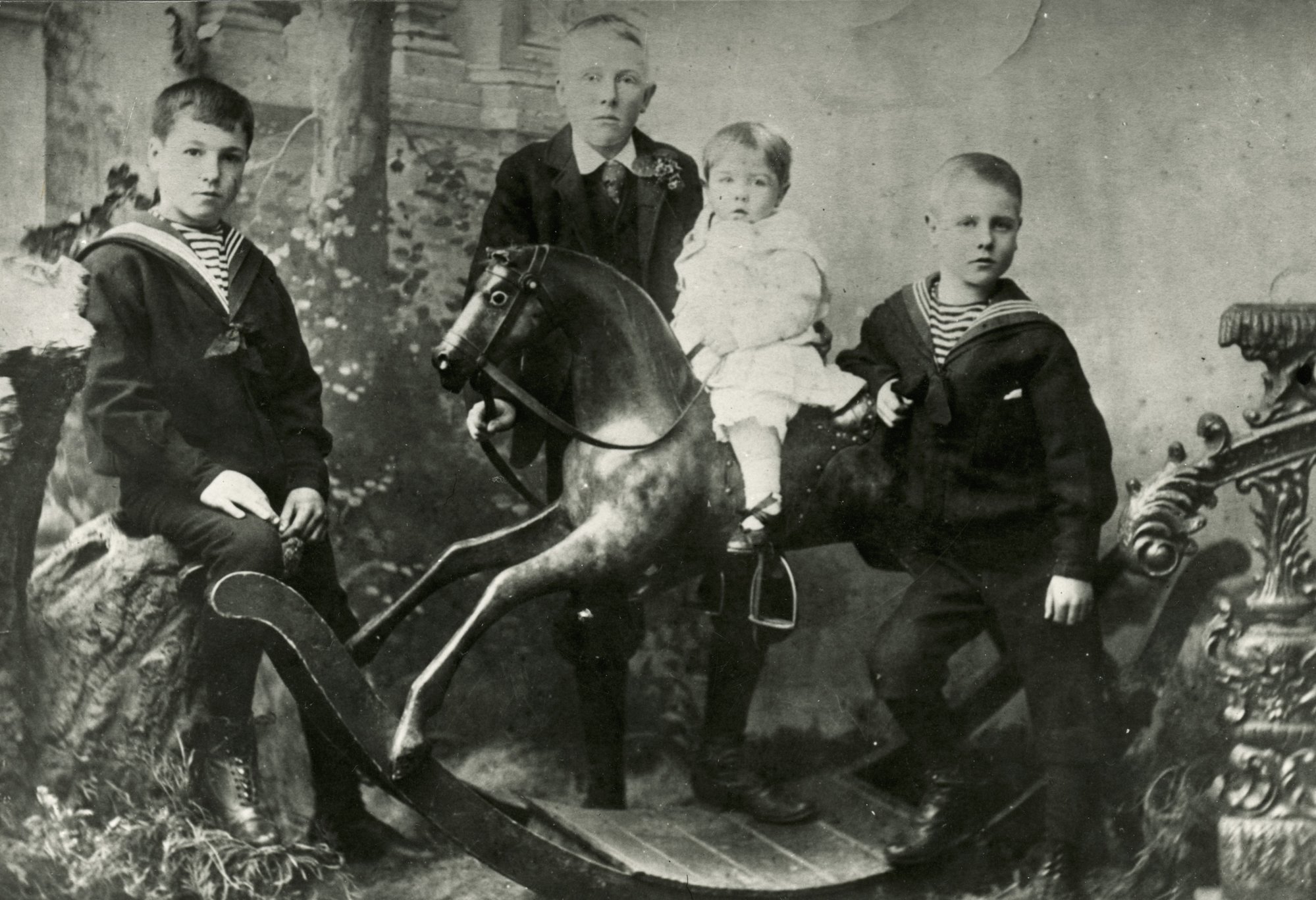 Barton family; Edward, Richard, Wilfred and Roy Barton, 1894.