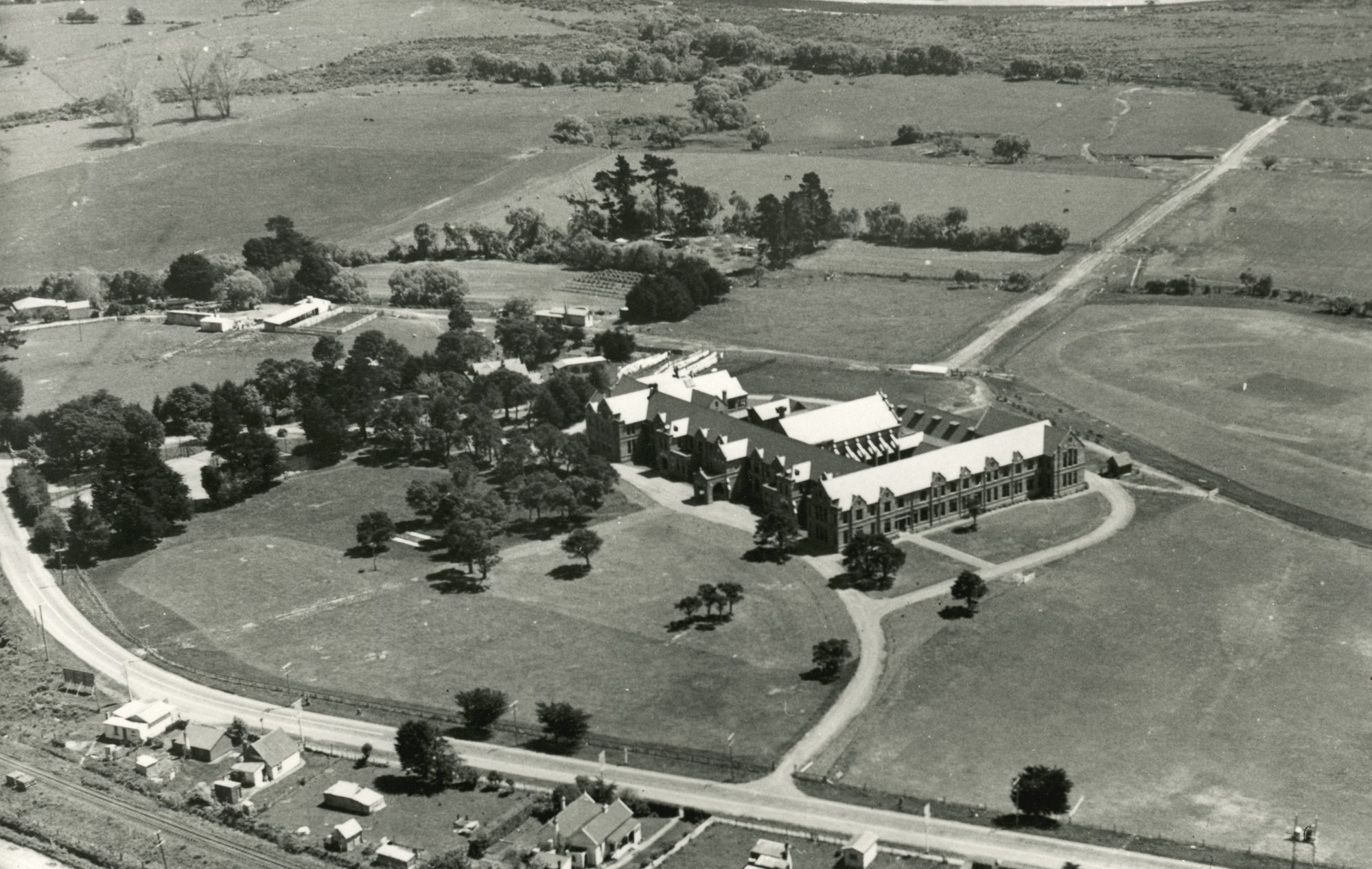 Aerial view 1933; St Patrick's College, looking west.