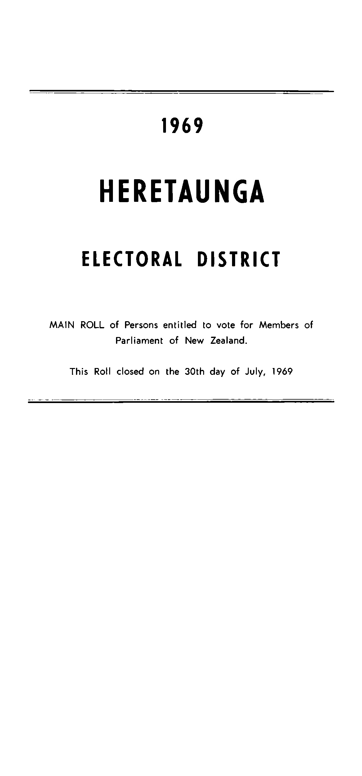 1969 Heretaunga Electoral District Main Roll [65]