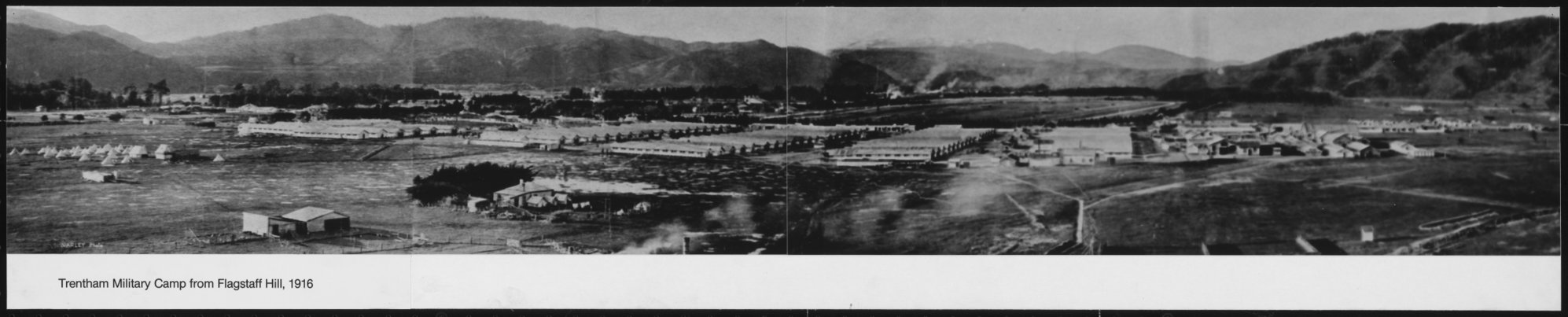 Trentham Camp overall view 1916, late; view from Flagstaff Hill.