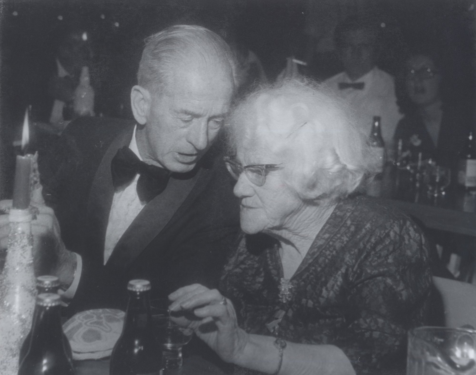 RSA ball; 1973.  Harold Nicholson and Annie Huggan, Mayor of Petone. [P3-251-1328]