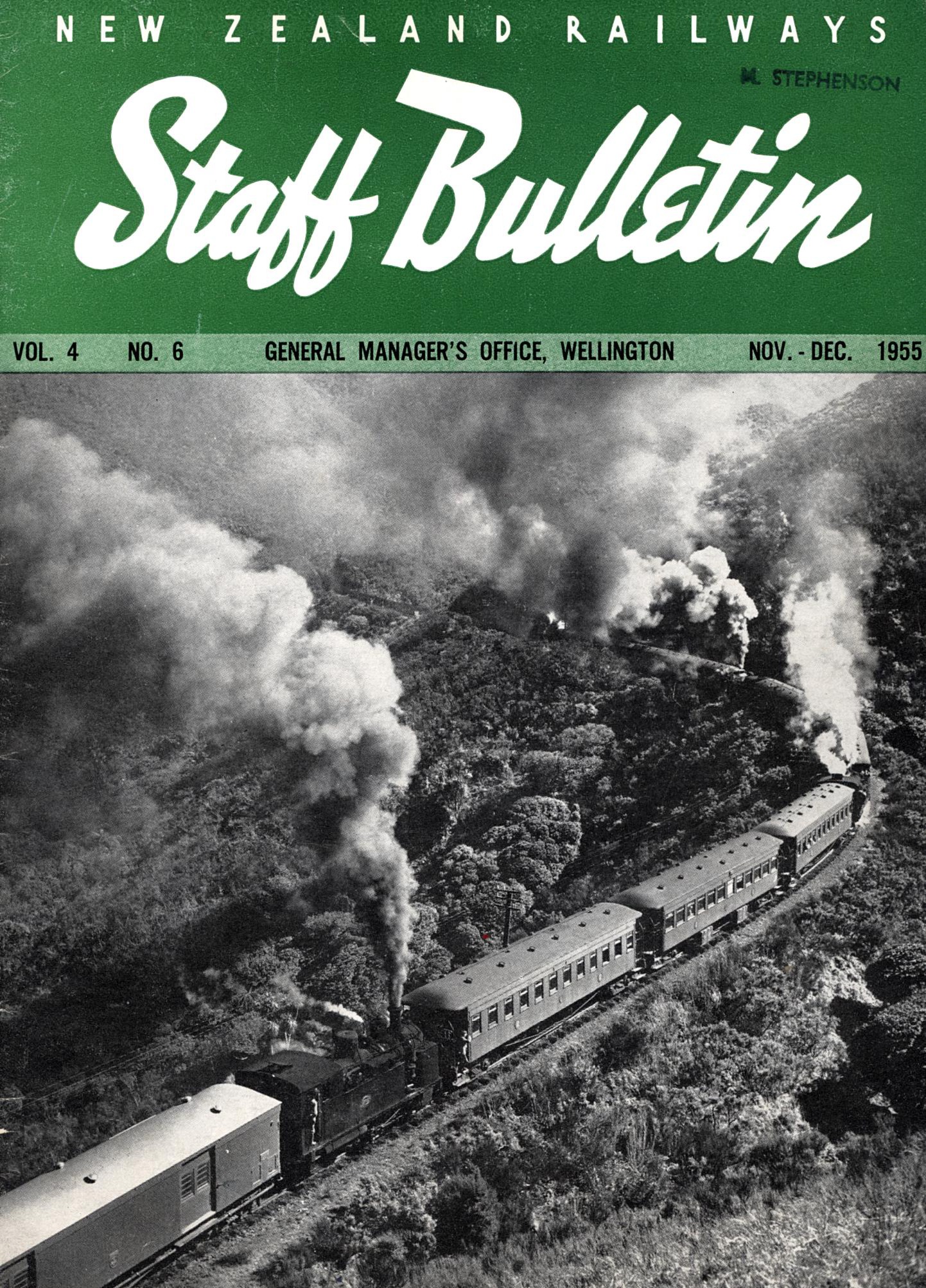 New Zealand Railways Staff Bulletin Nov-Dec 1955