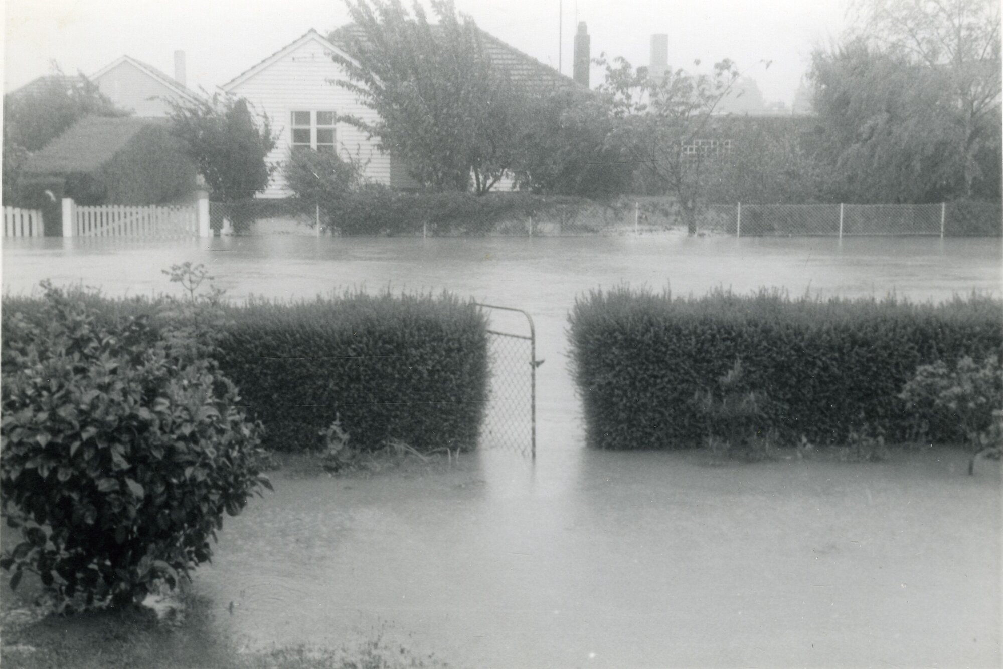 Flood, 1963; view from 32 Moonshine Road.
