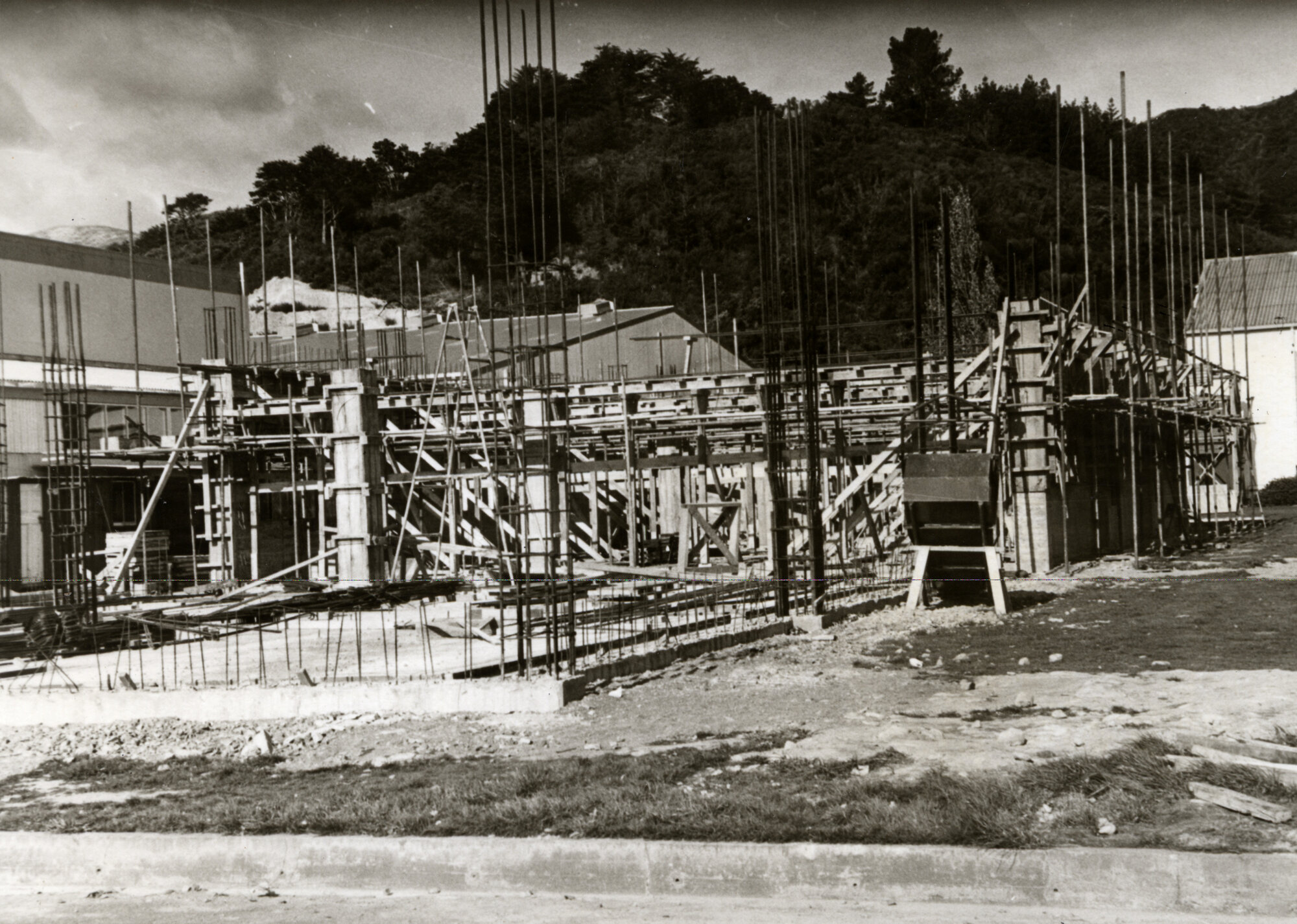 Dunlop factory building construction; 2-storey office block.