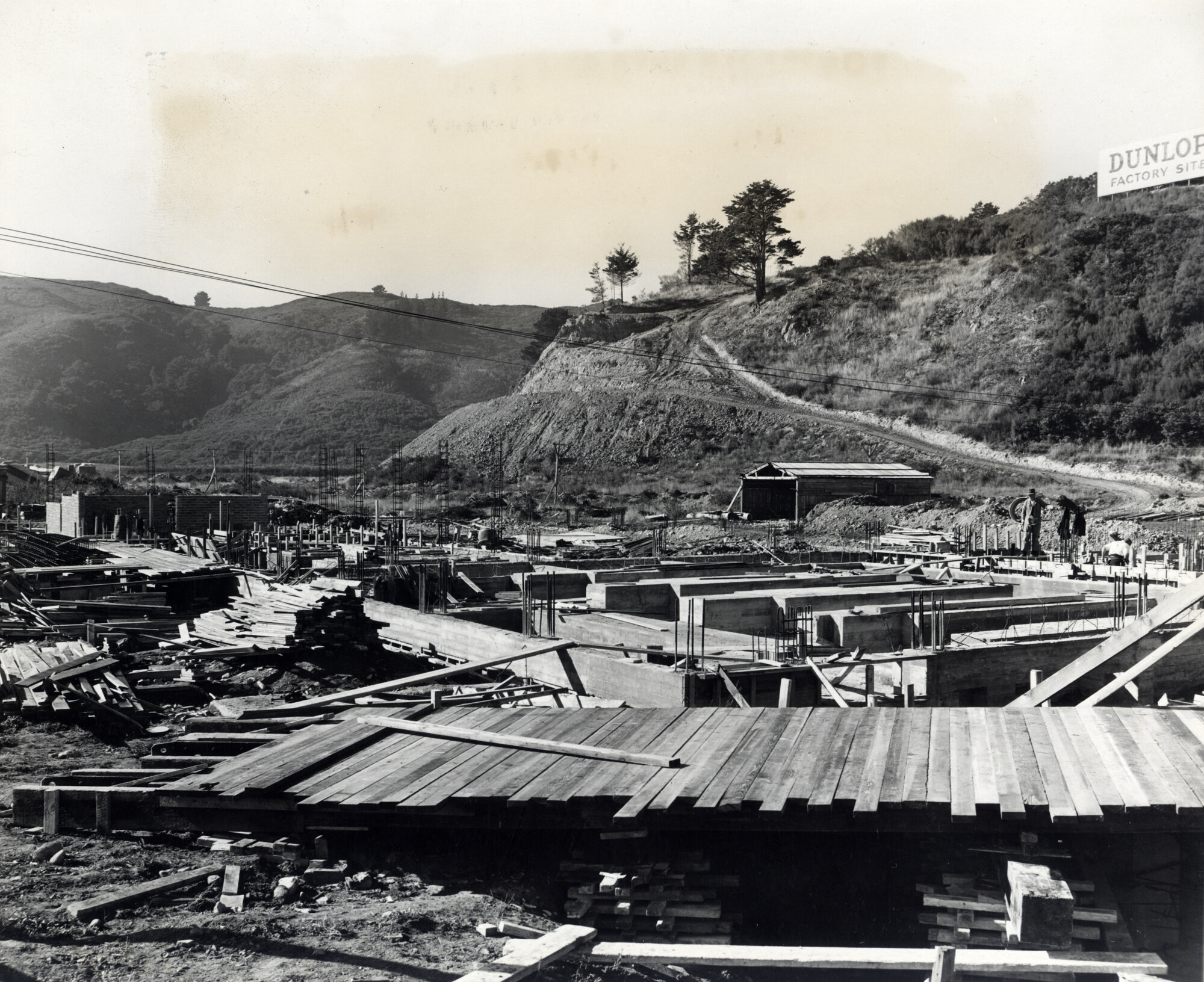 Dunlop Factory Building Construction; Boilerhouse; Foundations;1948