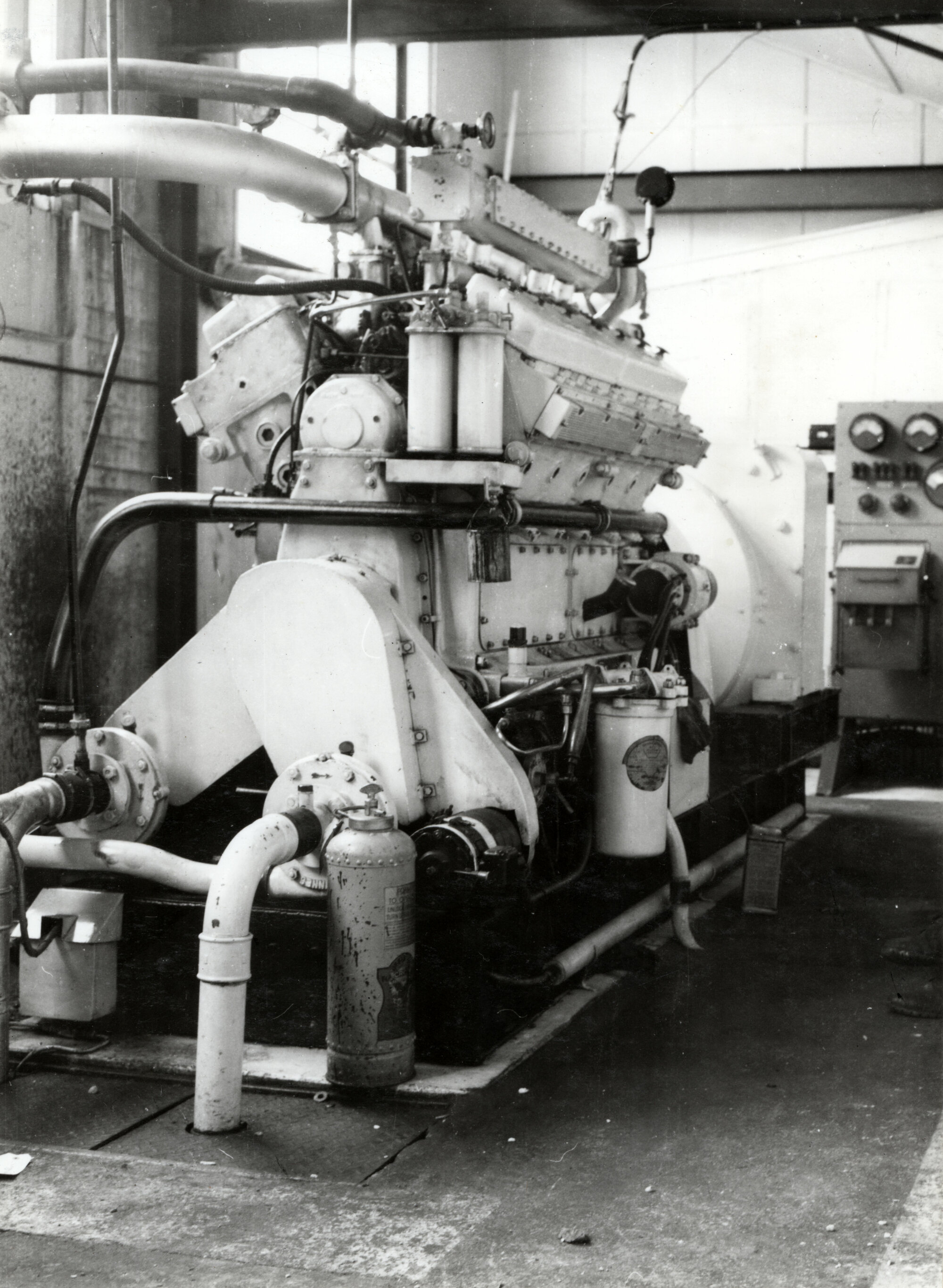 Dunlop factory buildings; boilerhouse; Paxman Ricardo 330 kVA standby generator