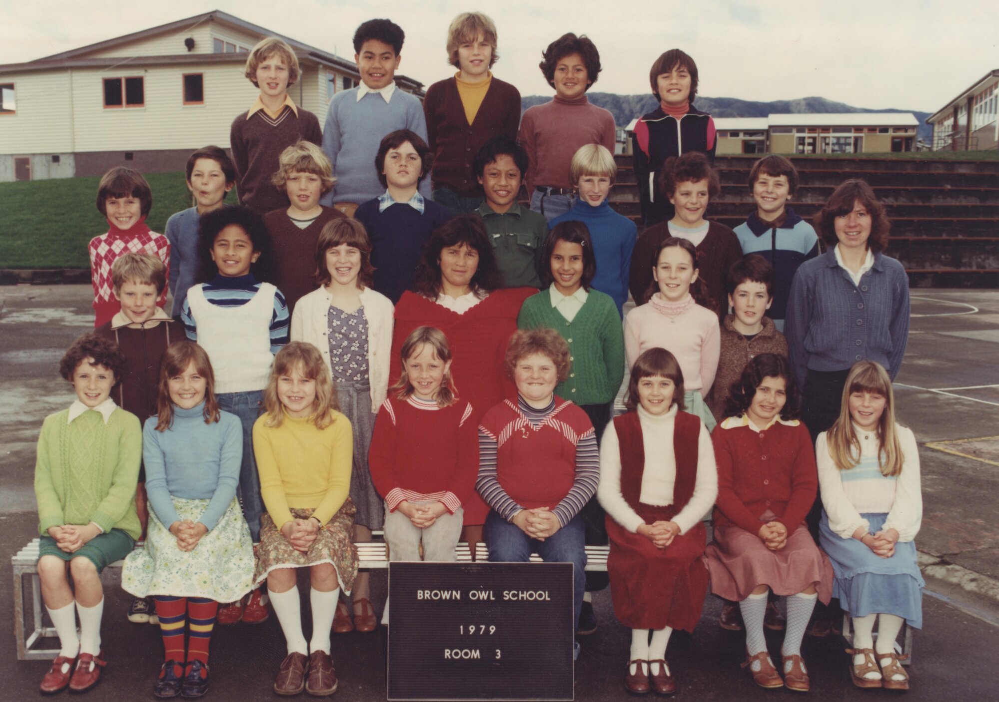 Brown Owl School 1979 Room  3 Standard 3; Miss T Purcell.