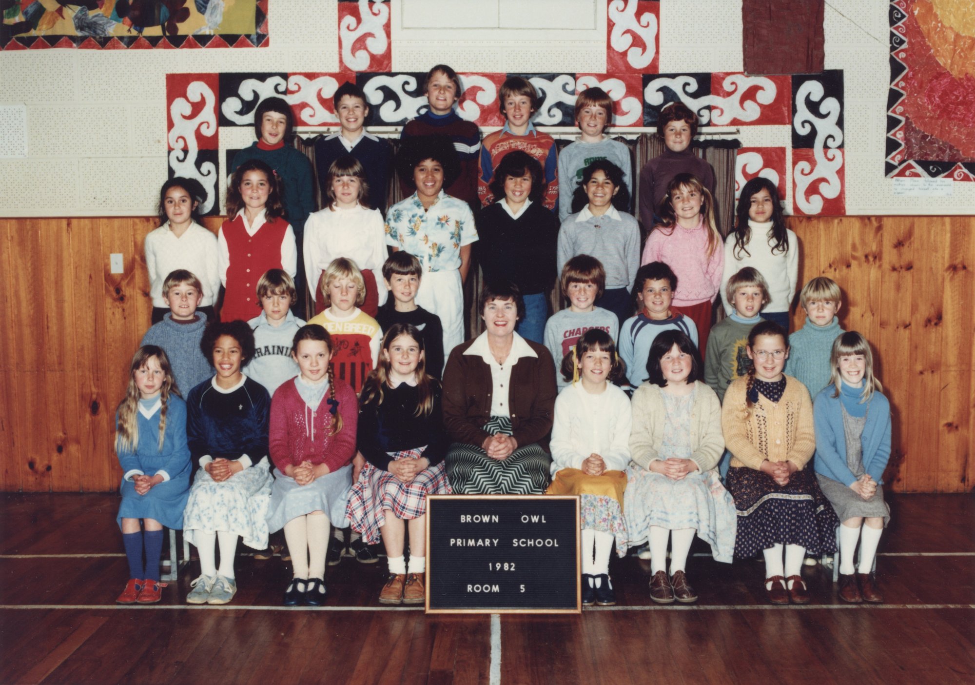Brown Owl School 1982 Room  5; teacher Mrs Hawkins.