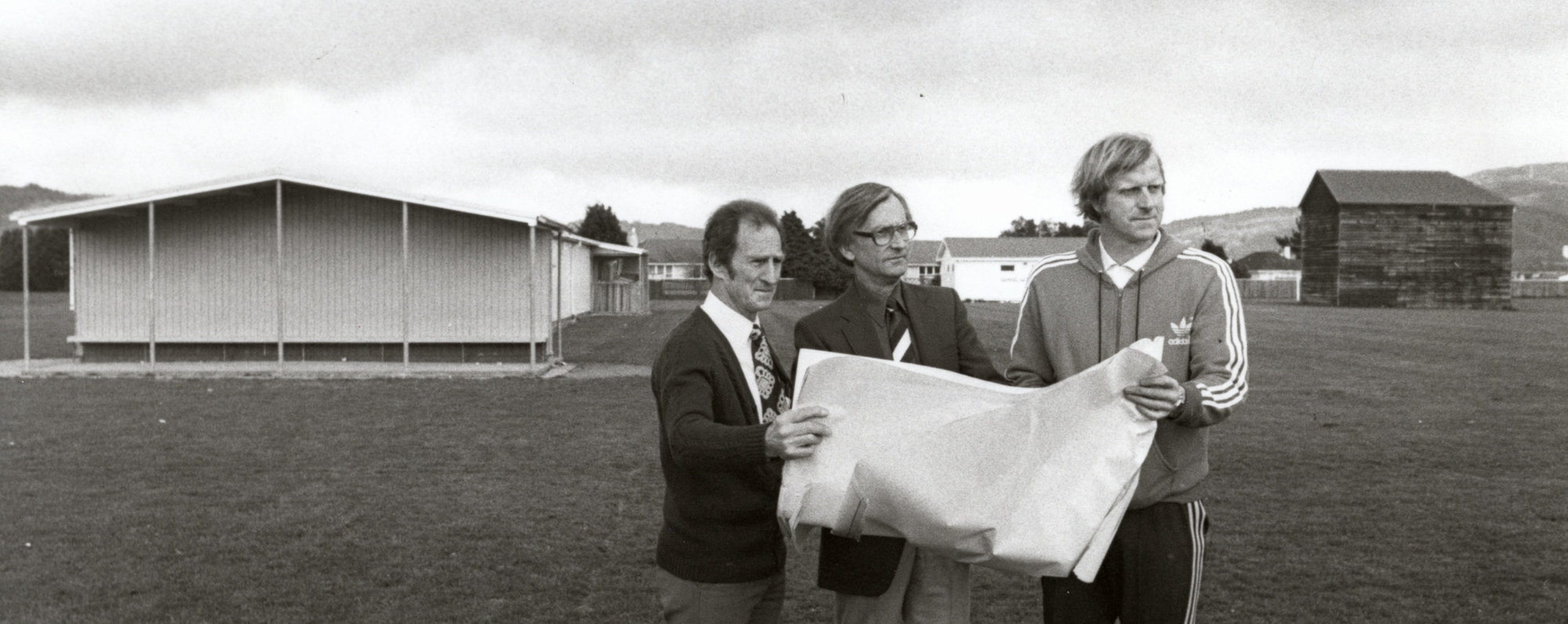 Heretaunga College staff; Les Nation, deputy principal; John D. Craig, principal; Tony Griffiths, physical education.