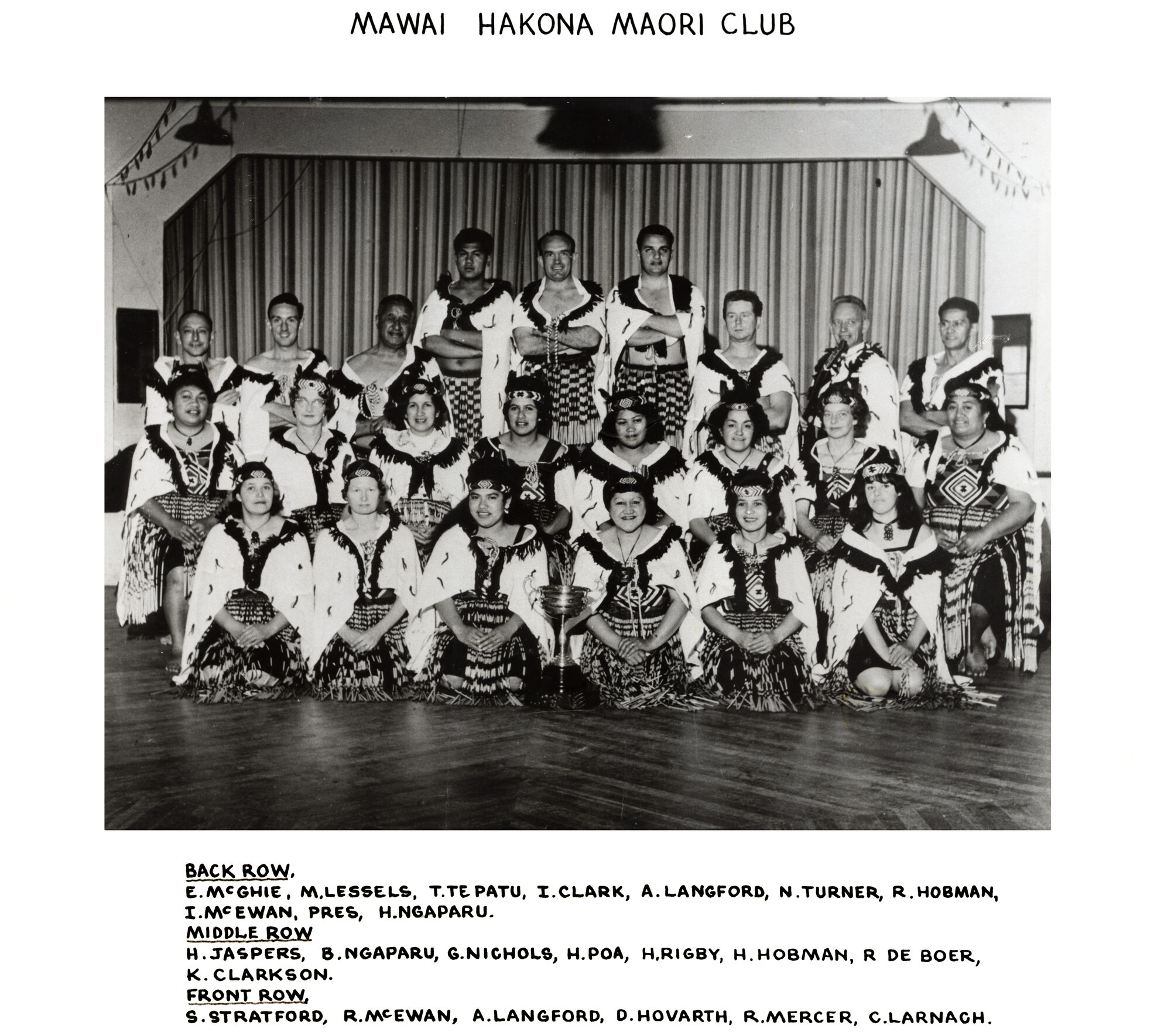 Māwai Hakona Maori Club 1965