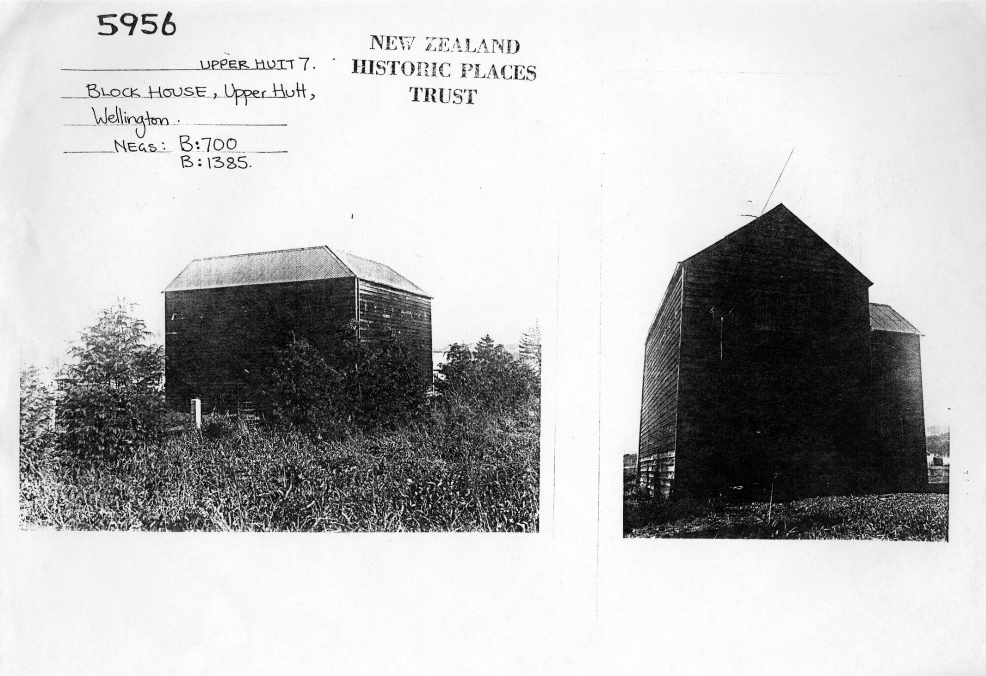 Upper Hutt Blockhouse Manila Folder A4s