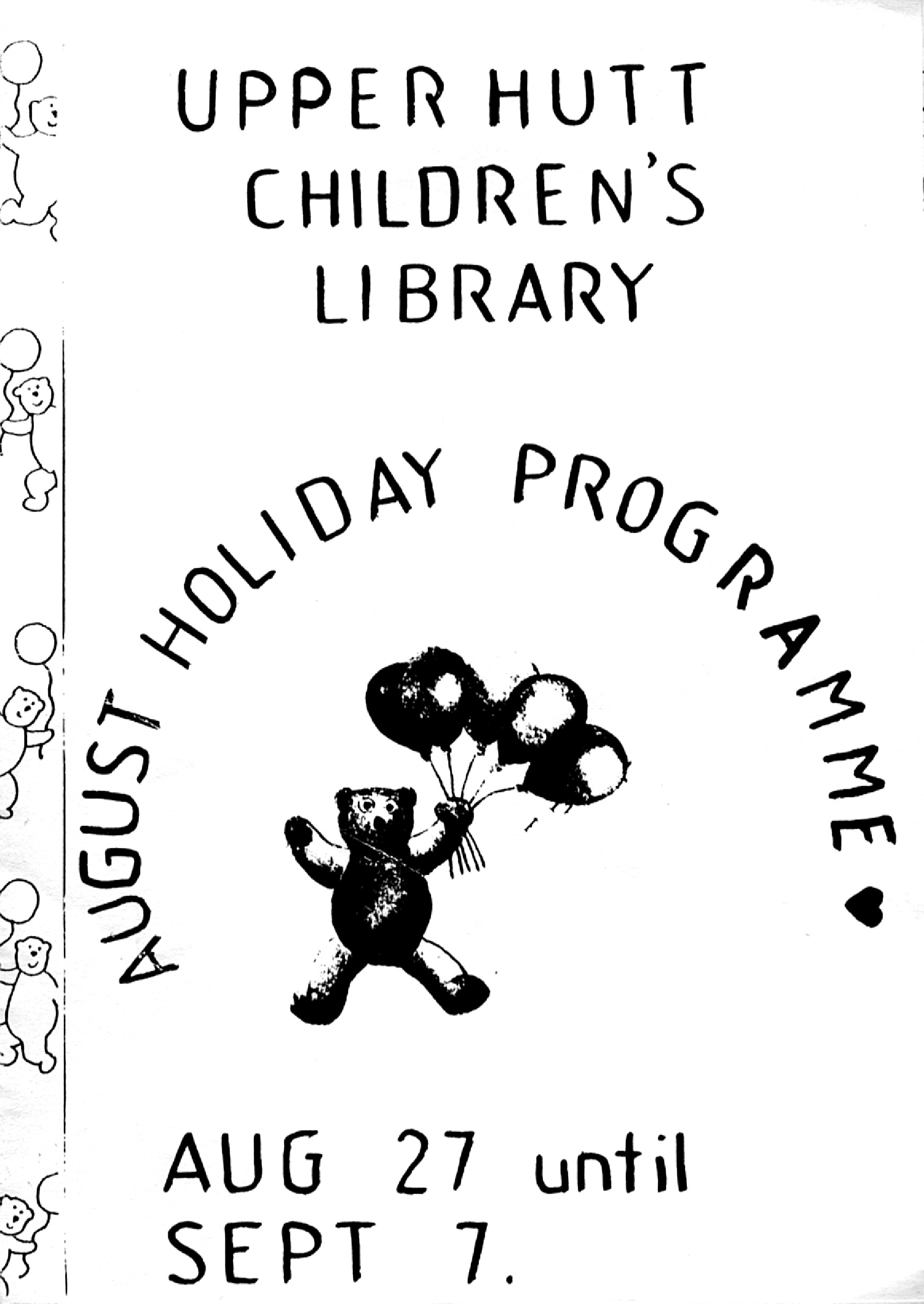UH Children's Library August Holiday Programme