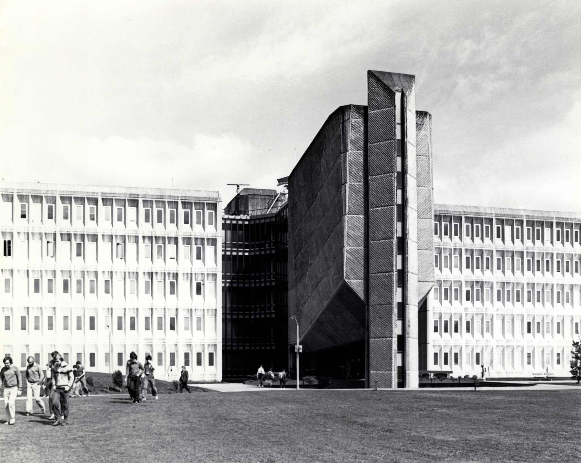 Central Institute of Technology buildings; lecture tower, from the east.