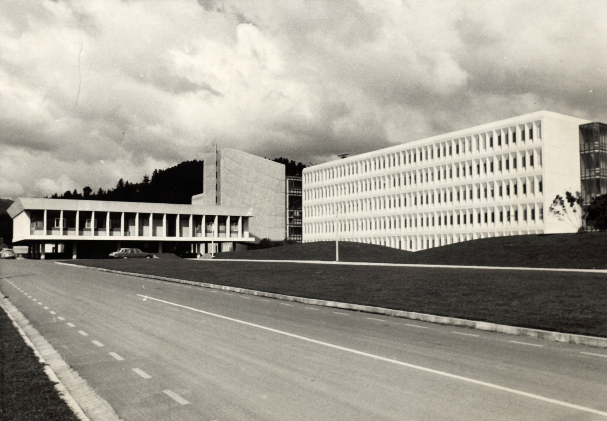 Central Institute of Technology buildings; main and administration buildings, from the north.
