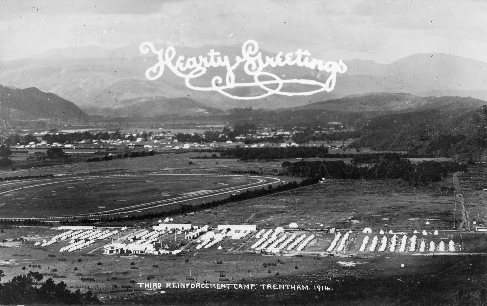 Trentham Camp overall view 1914; Third Reinforcements camp.
