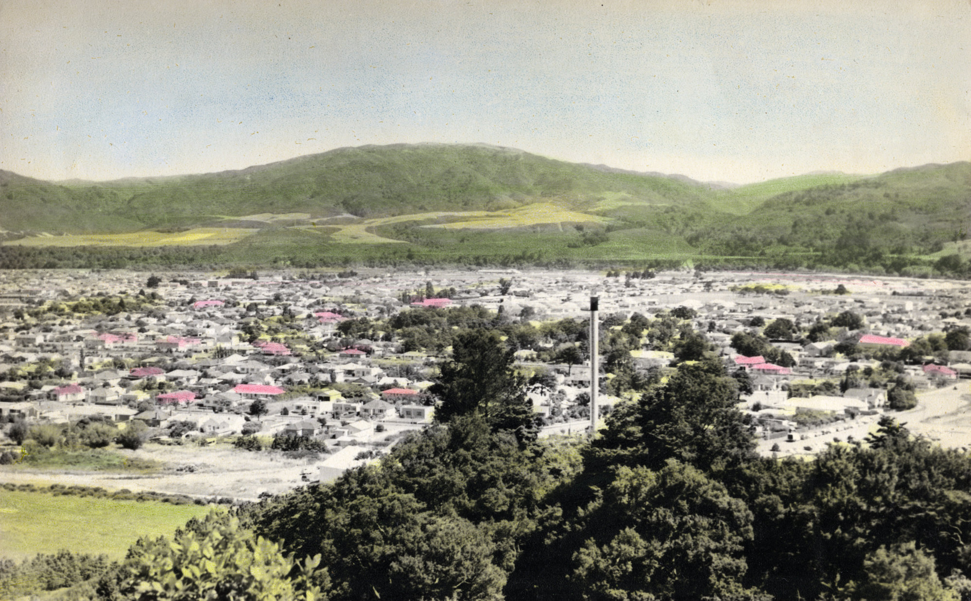 Colourised postcard Upper Hutt 001