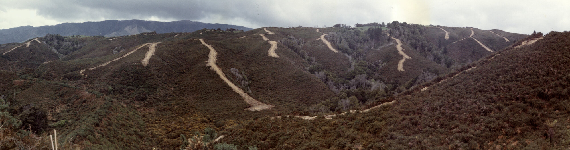 Kingsley Heights 1973 approx; Stage C; valley with old railway embankment