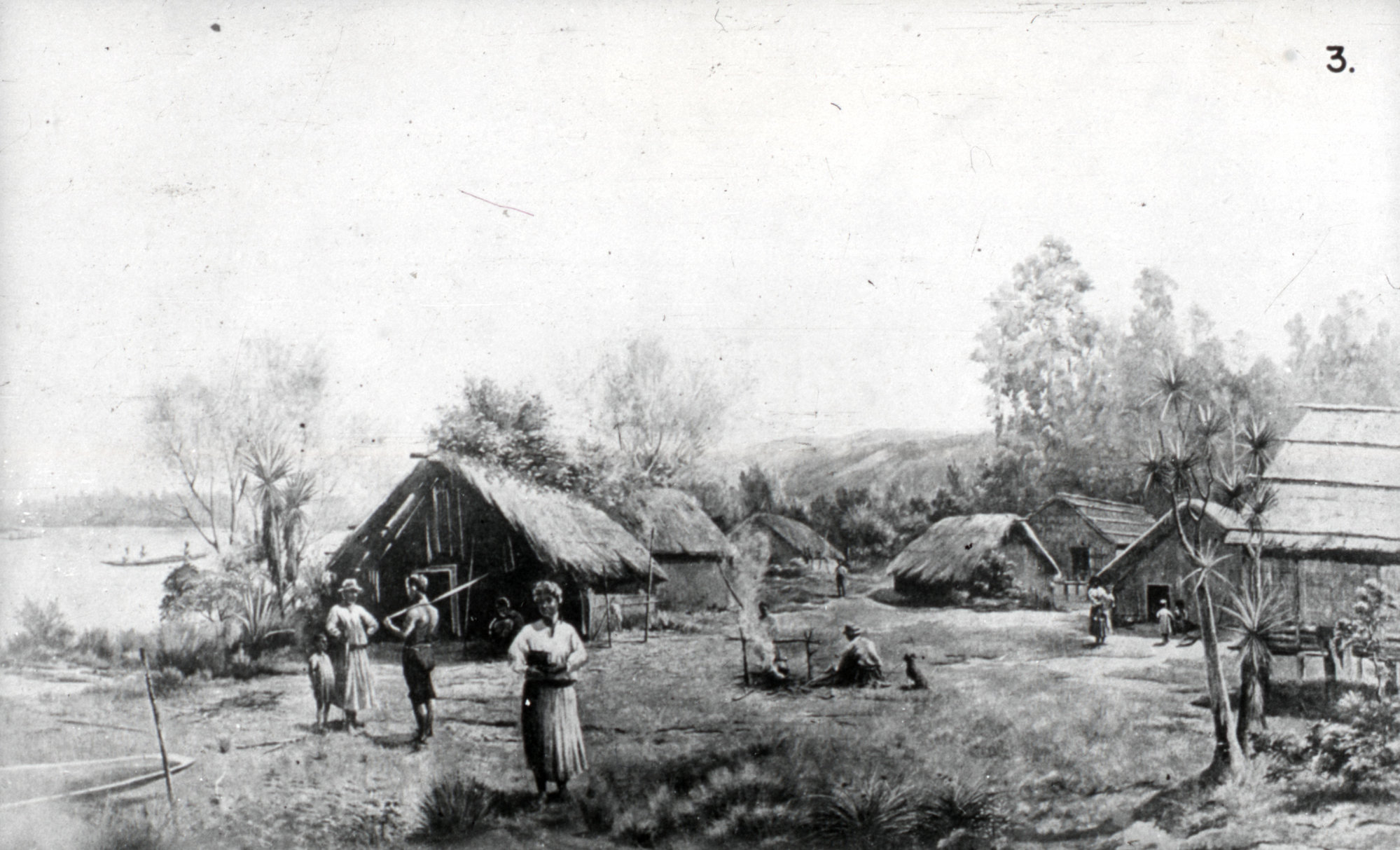 Hutt Valley History  3; Early History 003; Māori village, Belmont area